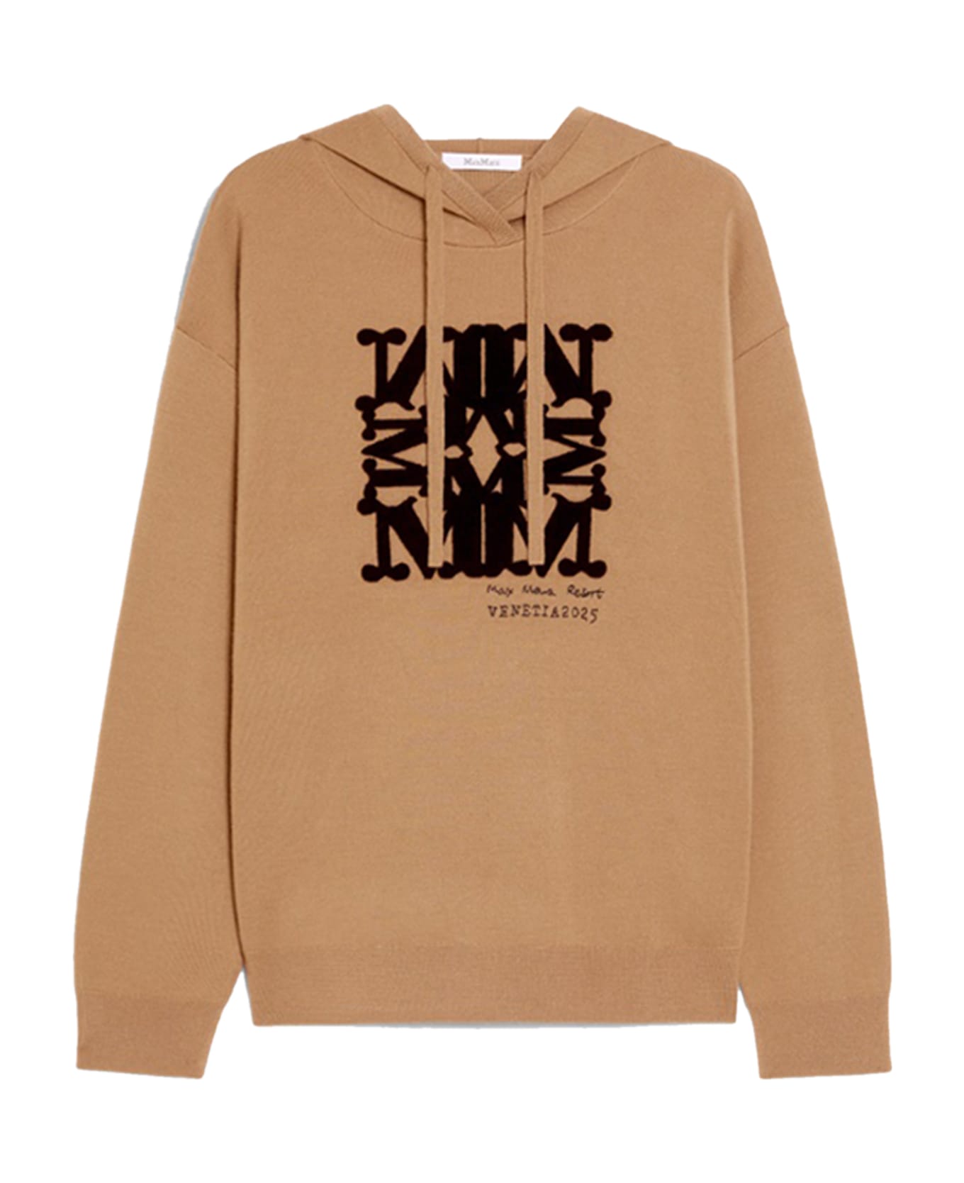 Max Mara Drawstring Long-sleeved Hoodie - Camel
