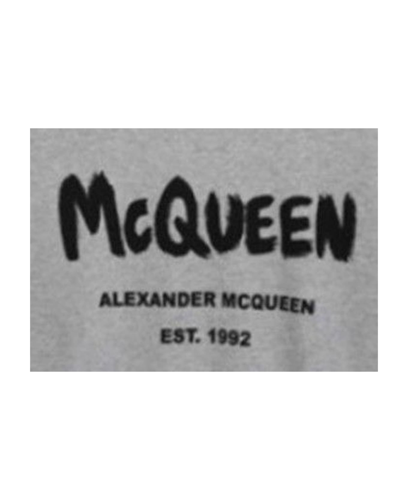 Alexander McQueen Printed Logo Sweartshirt - Gray