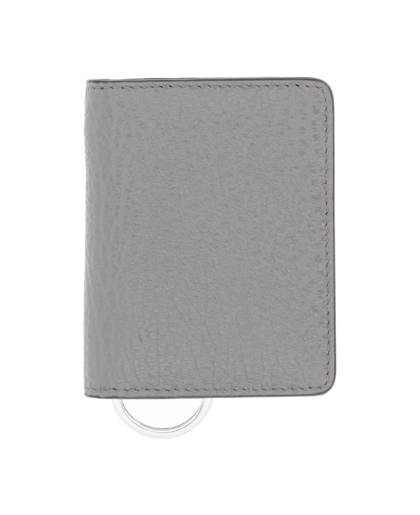 Maison Margiela "four Stitches" Card Holder With Key Ring - GREY