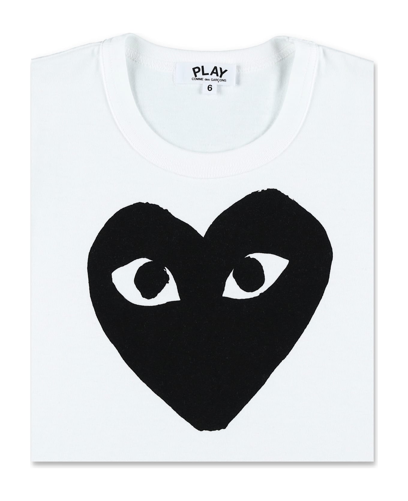 Comme des Garçons Play Tee Big Black Heart - WHITE/BLACK