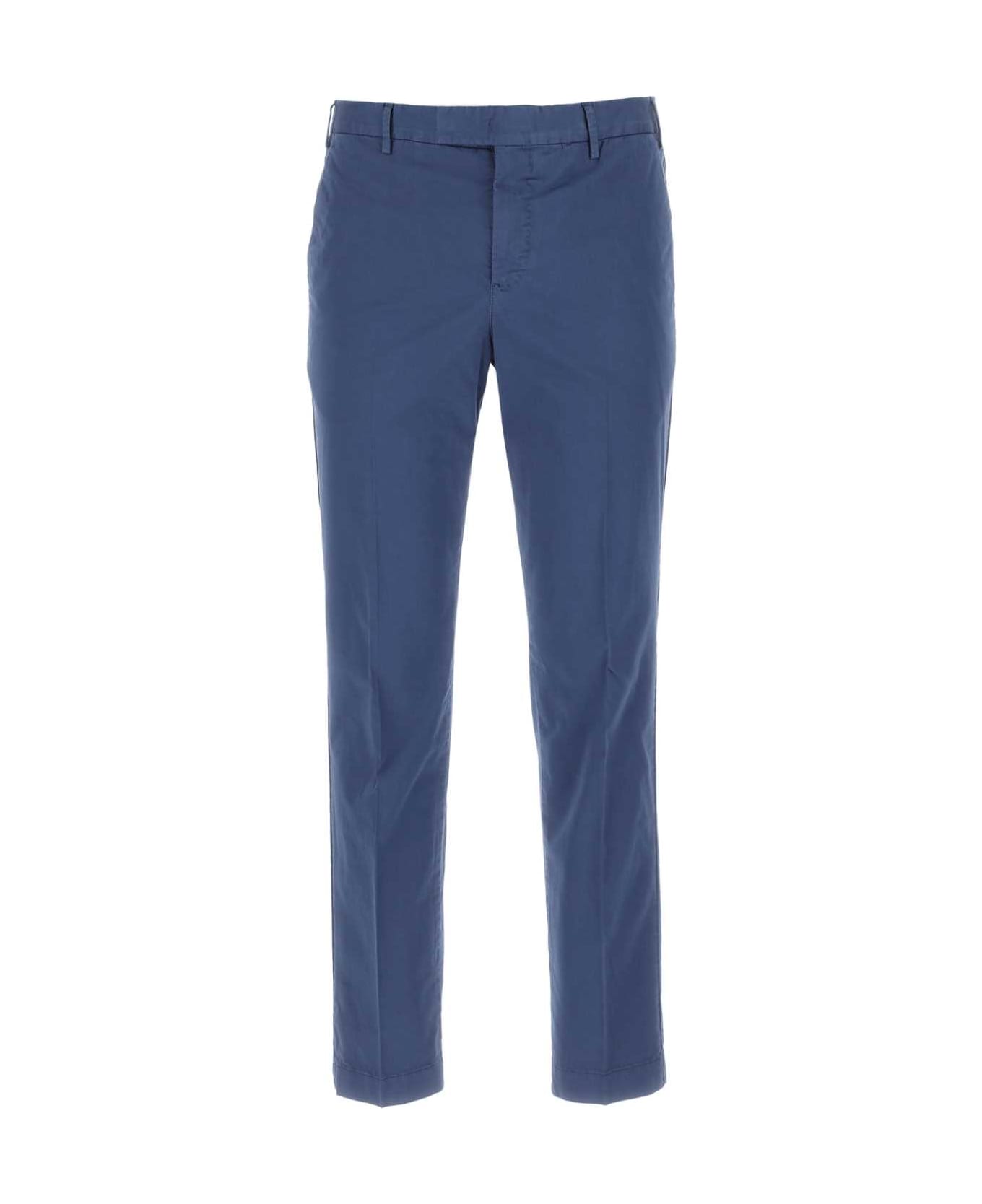 PT01 Blue Stretch Cotton Pant - Y344