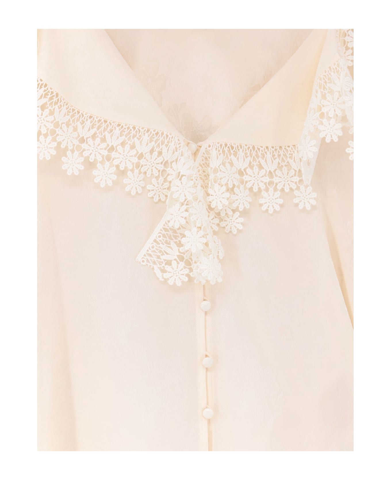 Chloé Printed Silk Shirt - Iconic Milk
