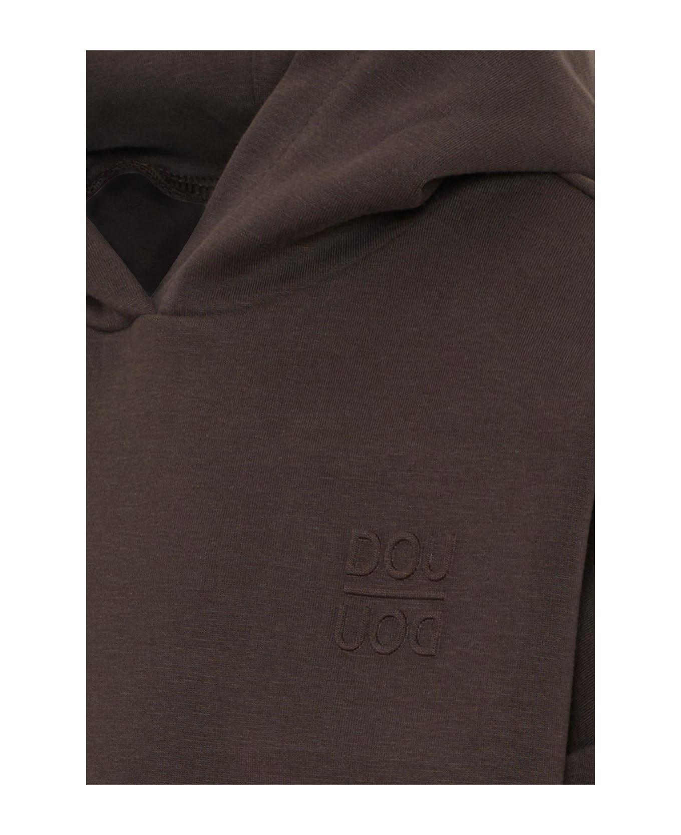Douuod Brown Sweatshirt For Girl With Logo - Brown