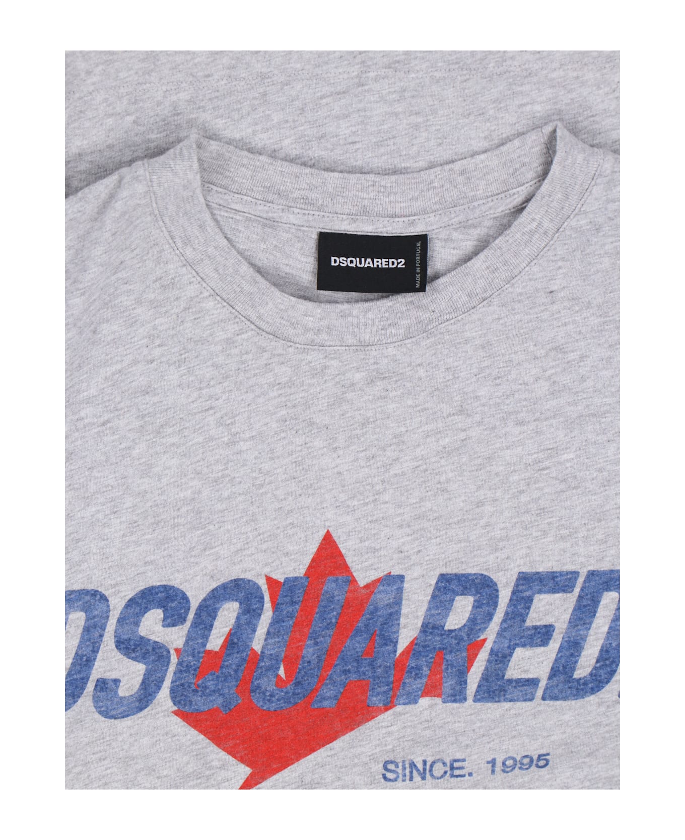 Dsquared2 "maple Leaf" Logo T-shirt - Gray