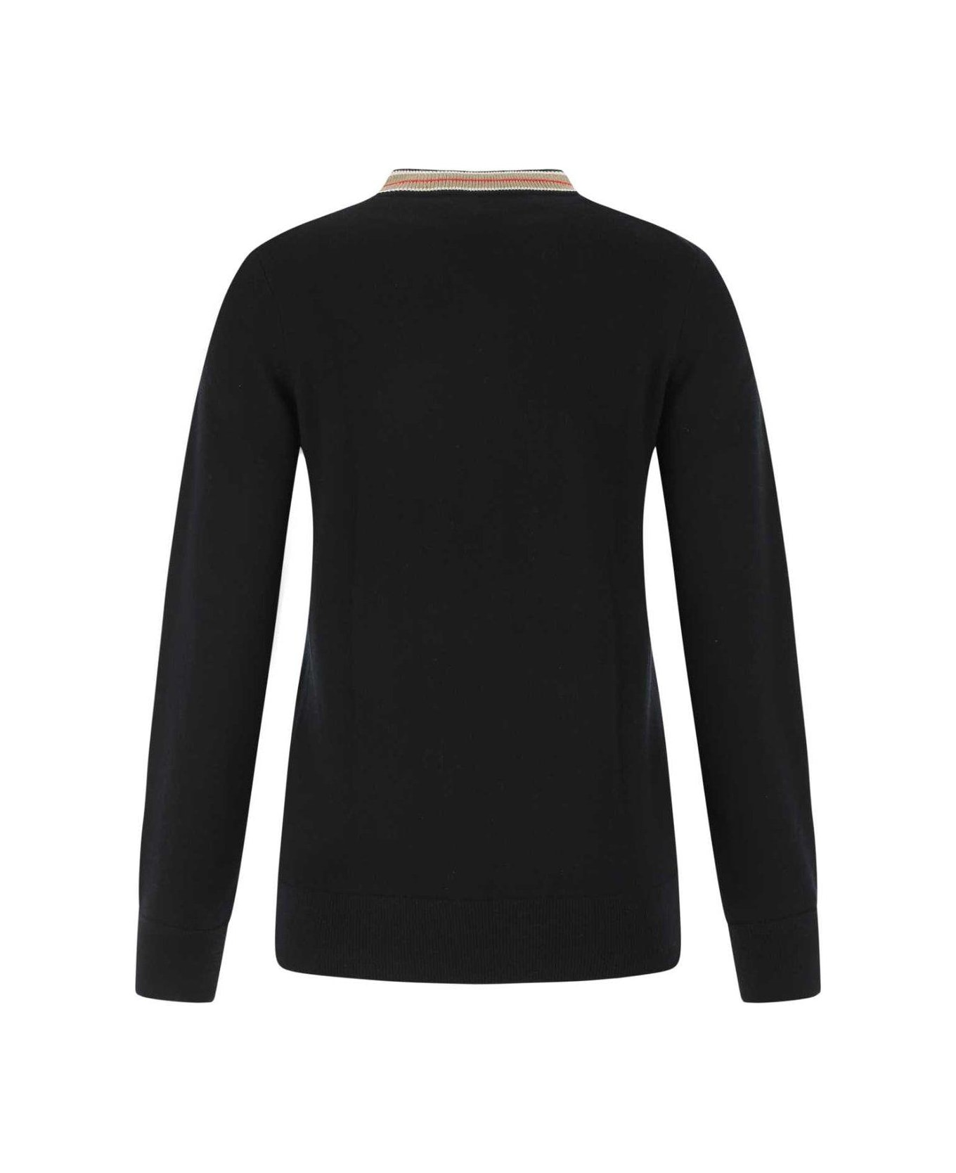 Burberry Stripe Detailed Sweater - Black