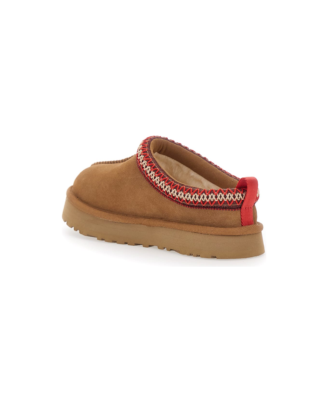 UGG 
tasman
 Beige Mules With Embossed Logo In Suede Girl - Beige