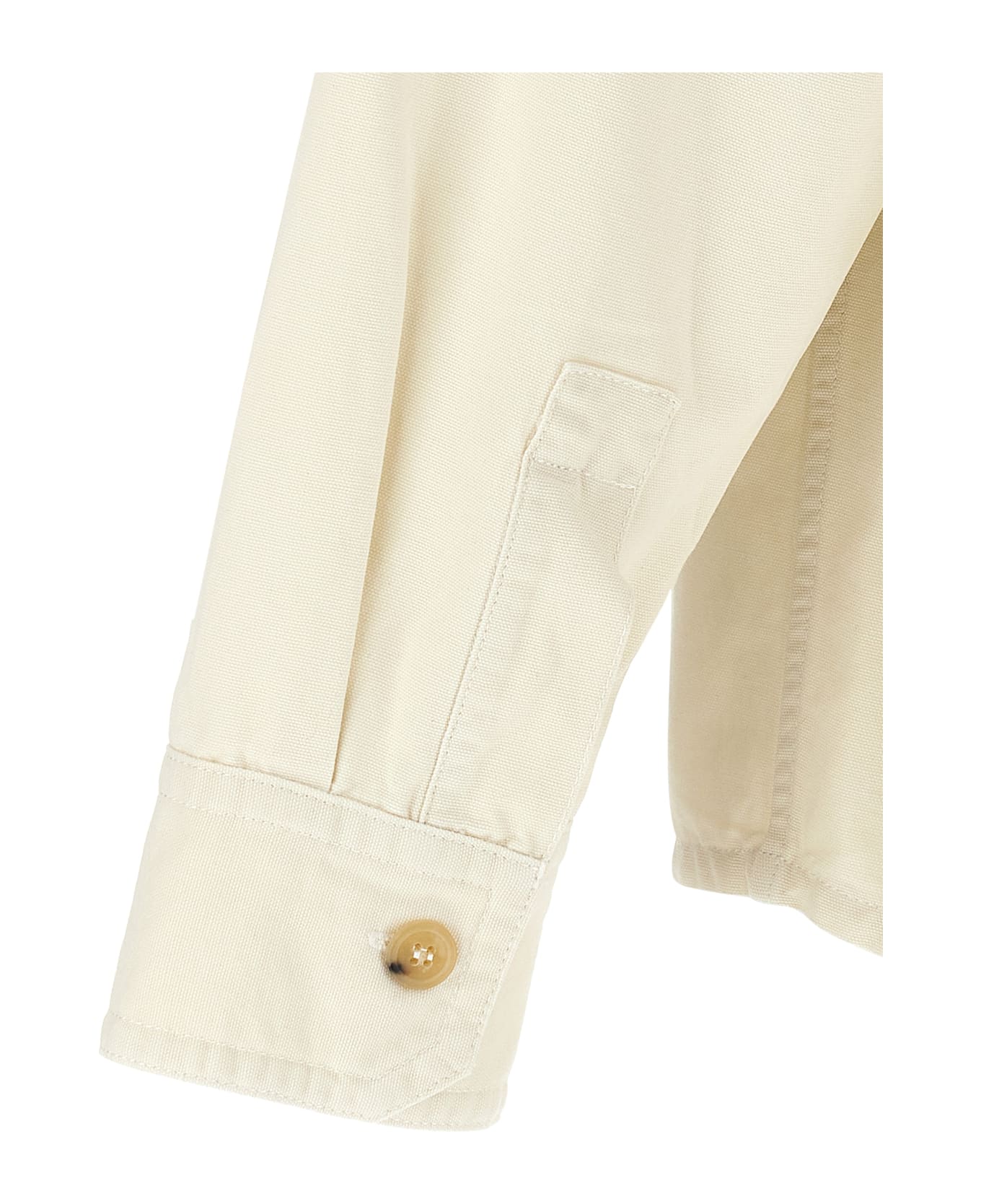 A.P.C. Logo Embroidery Shirt - Beige