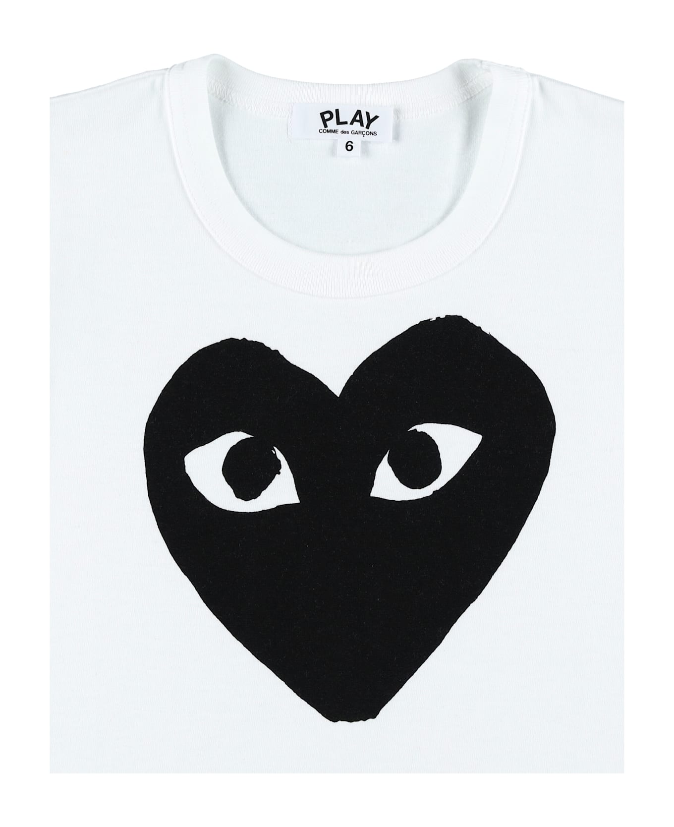 Comme des Garçons Play Kid - Big Black Heart T-shirt - WHITE