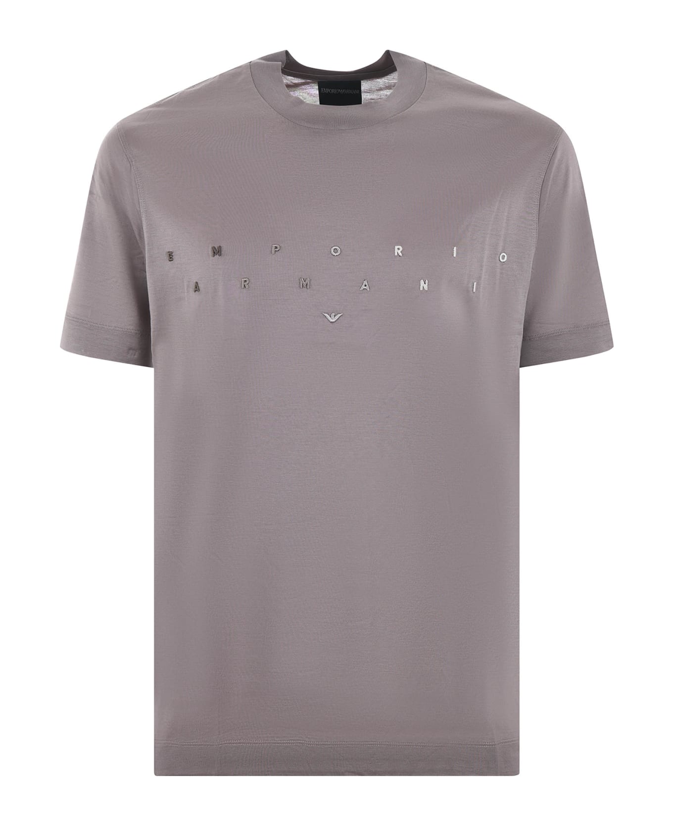 Emporio Armani T-shirt Emporio Armani In Lyocell E Cotone Disponibile Store Scafati - Tortora