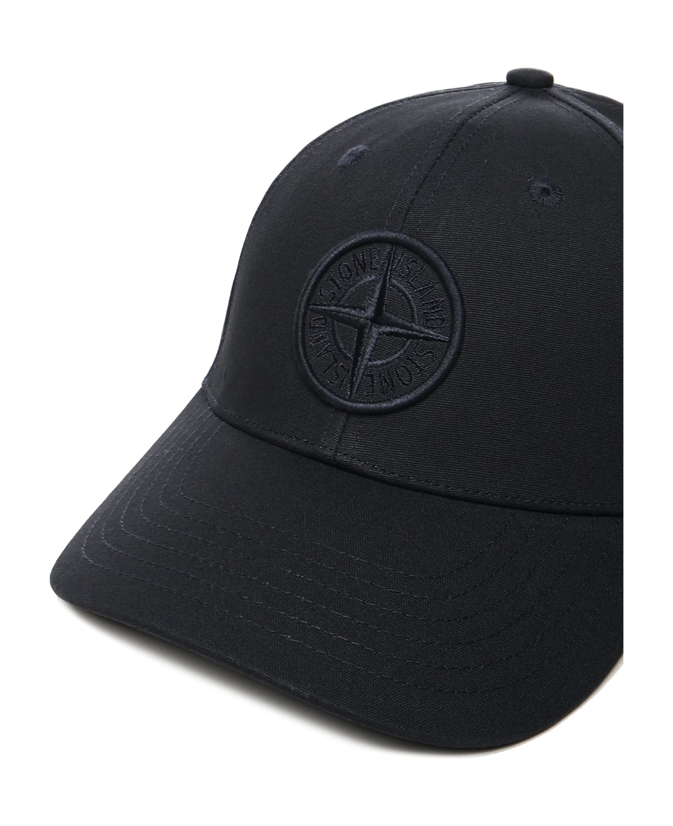 Stone Island Compass Embroidered Hat - BLUE