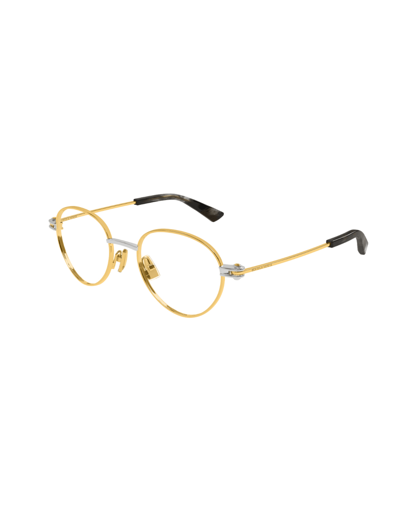 Bottega Veneta Eyewear Bottega Veneta Bv1382o Linea Ribbon 002 Gold Transparent Glasses - Oro