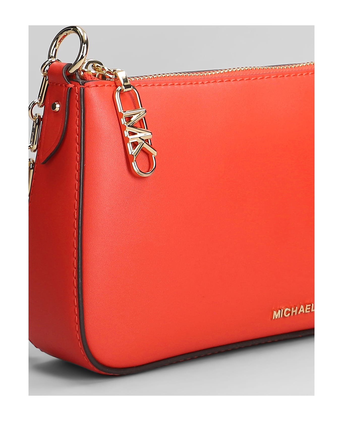 Michael Kors Empire Shoulder Bag In Red Leather - red