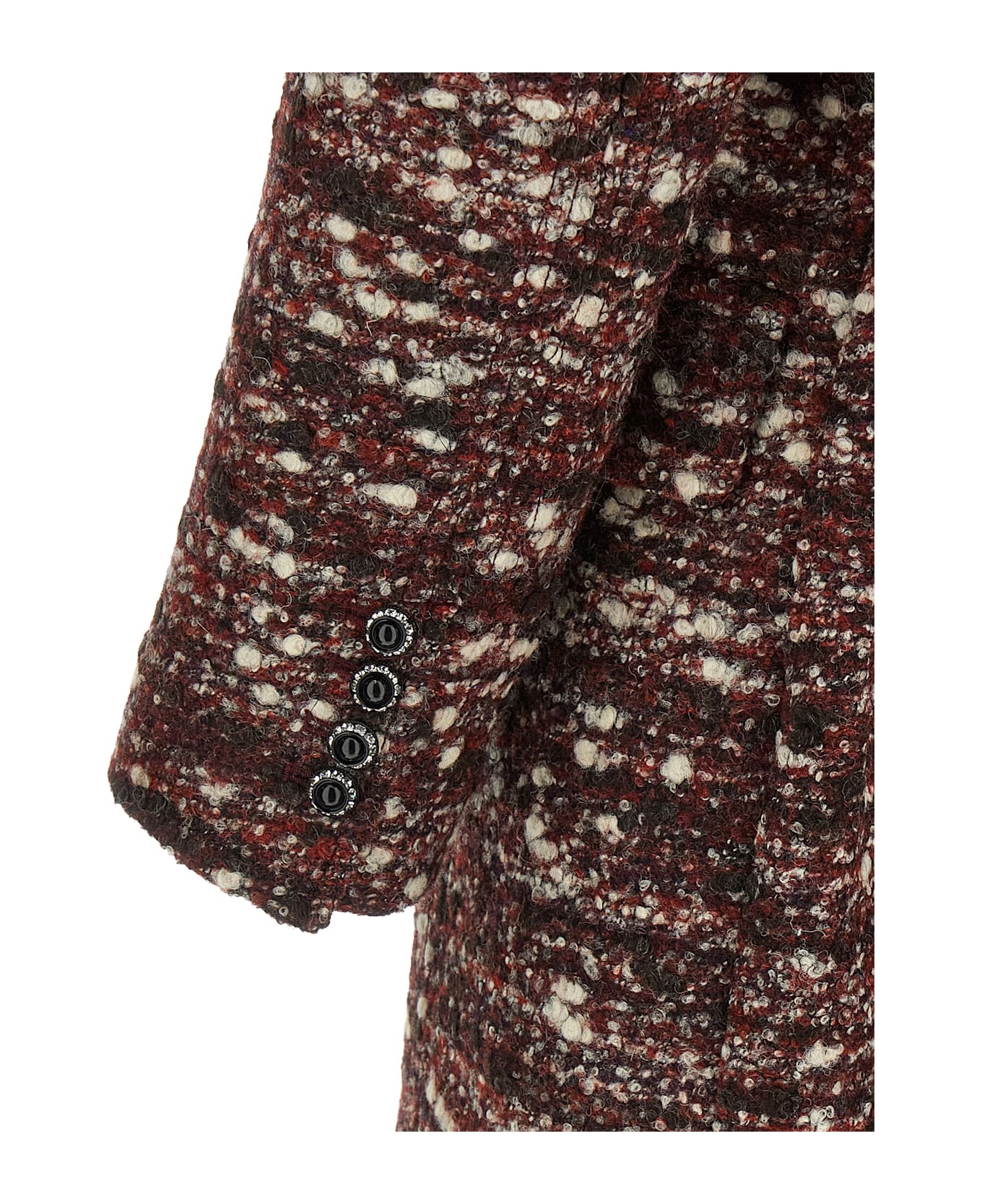 Paco Rabanne Bouclé Wool Coat - Multicolor