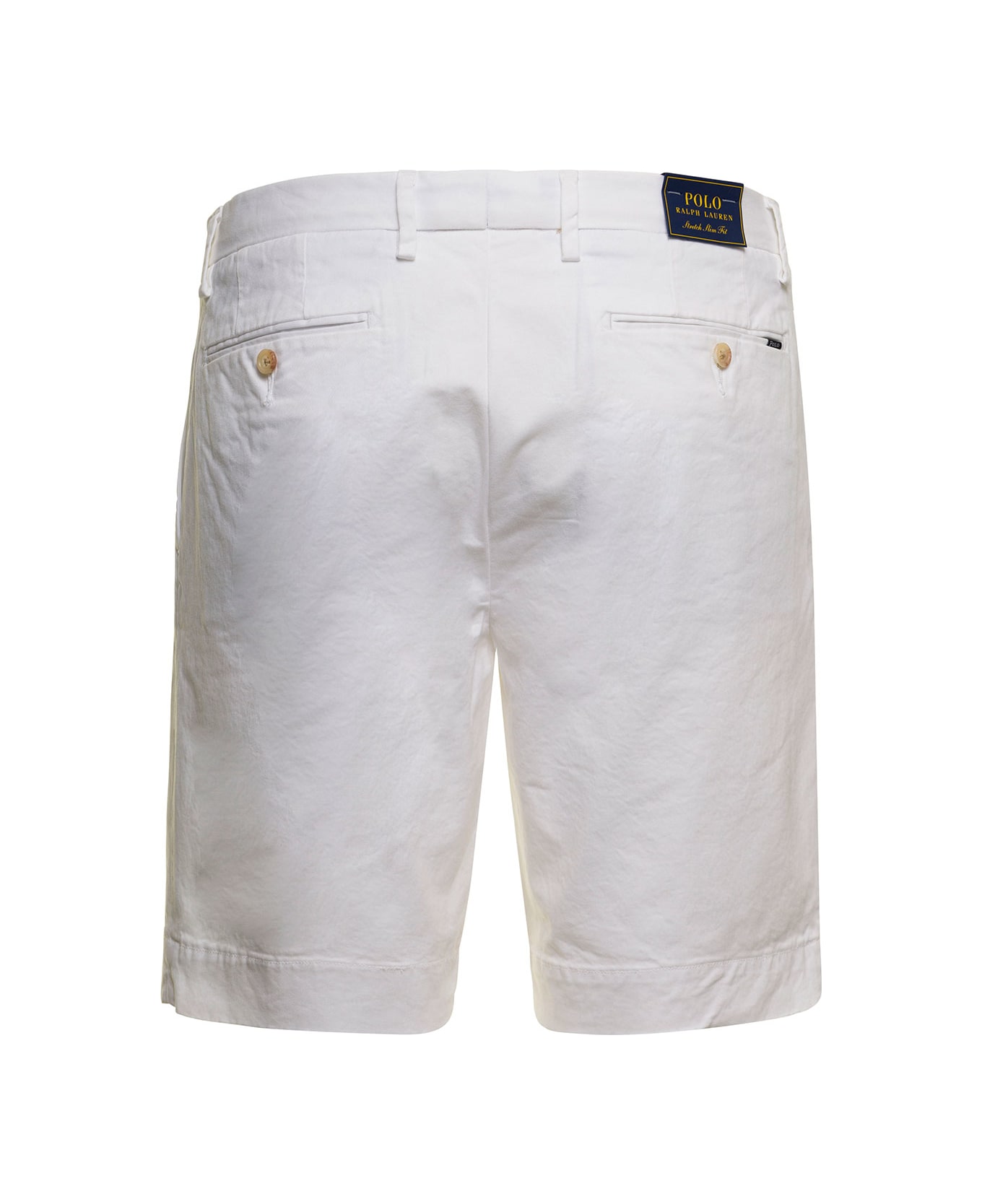 Polo Ralph Lauren Man's White Cotton Bermuda Shorts - White