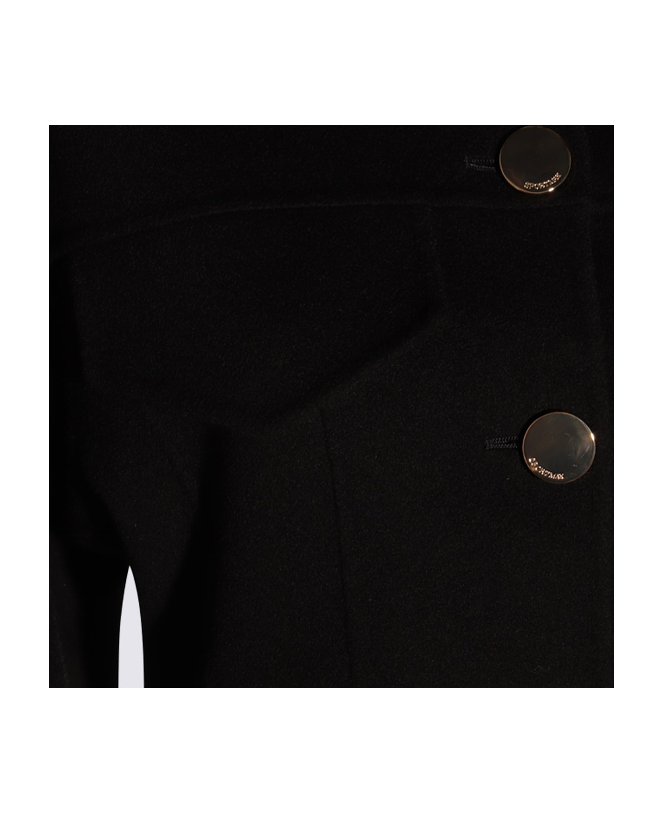 SportMax Black Wool Egeo Coat - Black