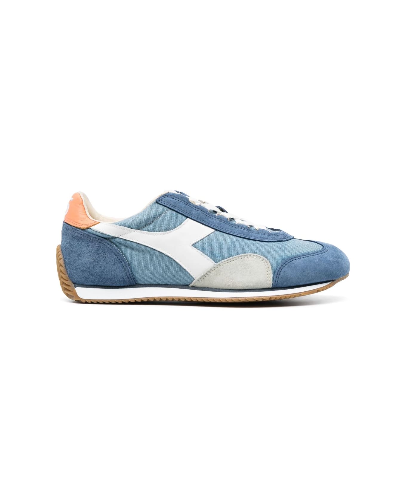 Diadora Heritage Equipe H Canvas Stone Wash Trainer Blue Denim