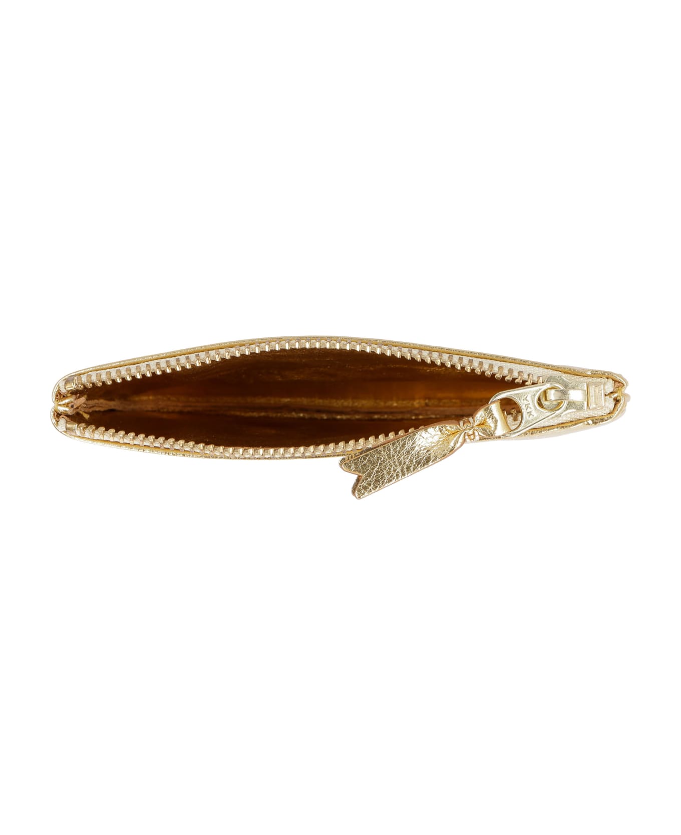 Comme des Garçons Wallet Logo Detail Flat Leather Pouch - Gold Gold