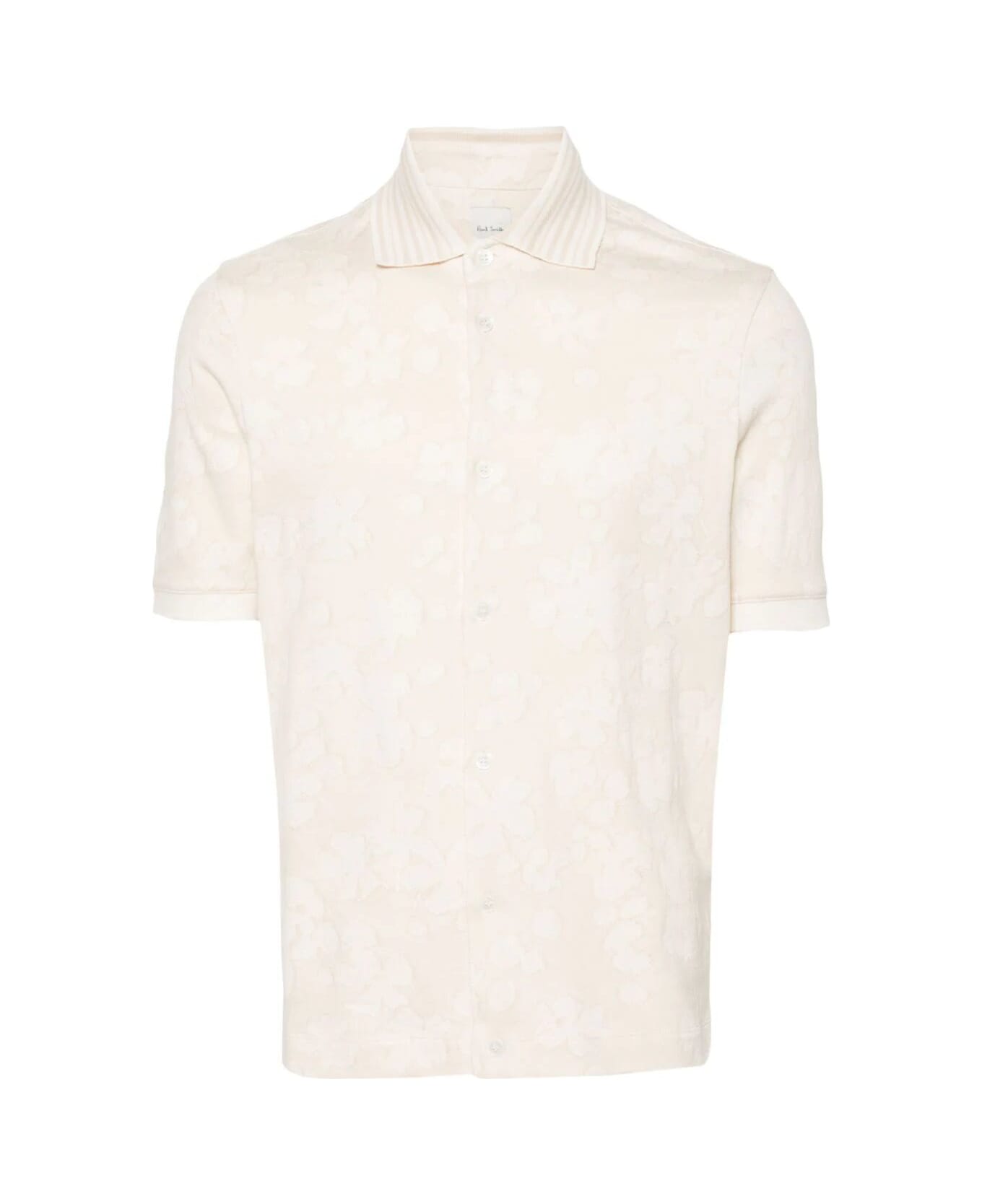 Paul Smith Mens Floral Jacquard Shirt - Whites