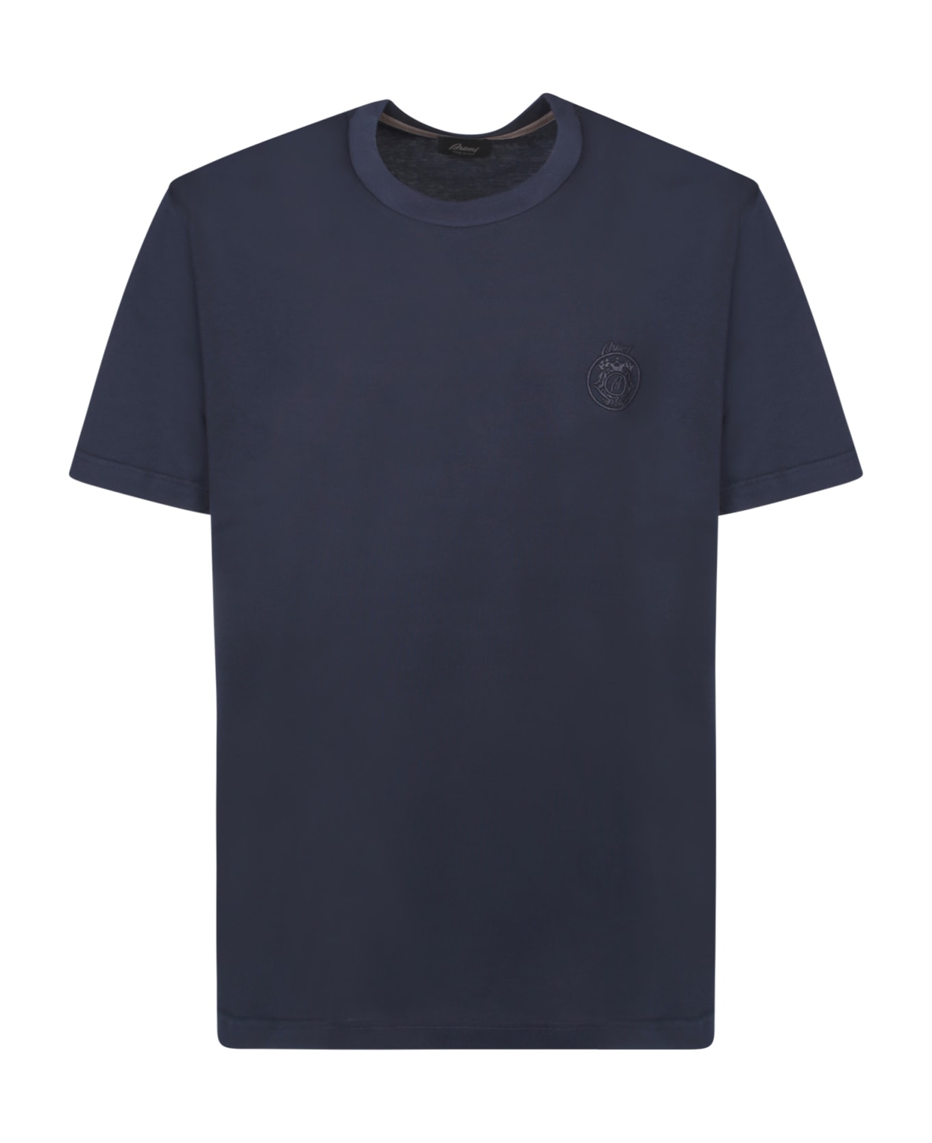 Brioni Golf Logo Blue T-shirt - Blue
