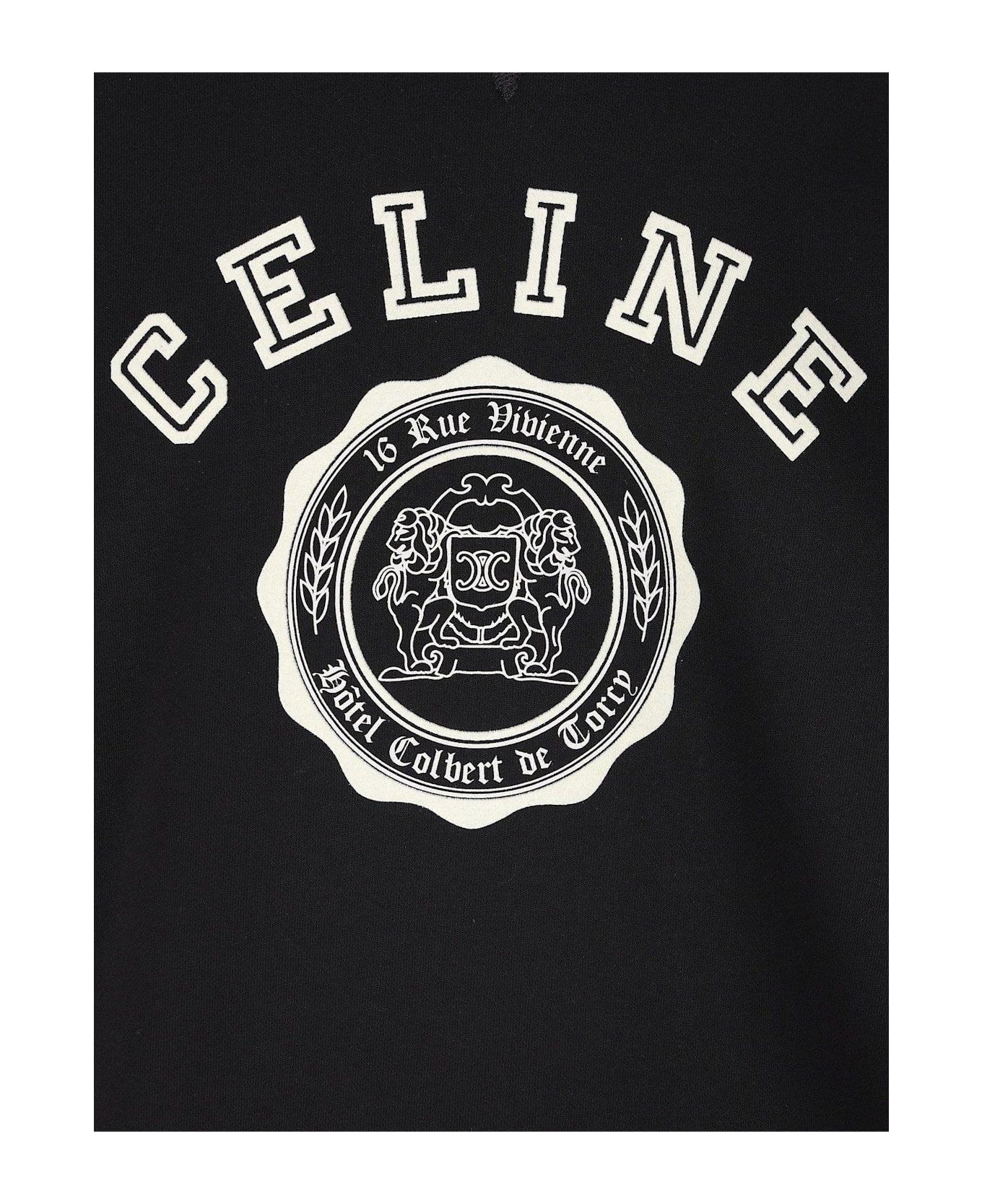 Celine Logo Printed Crewneck Sweatshirt