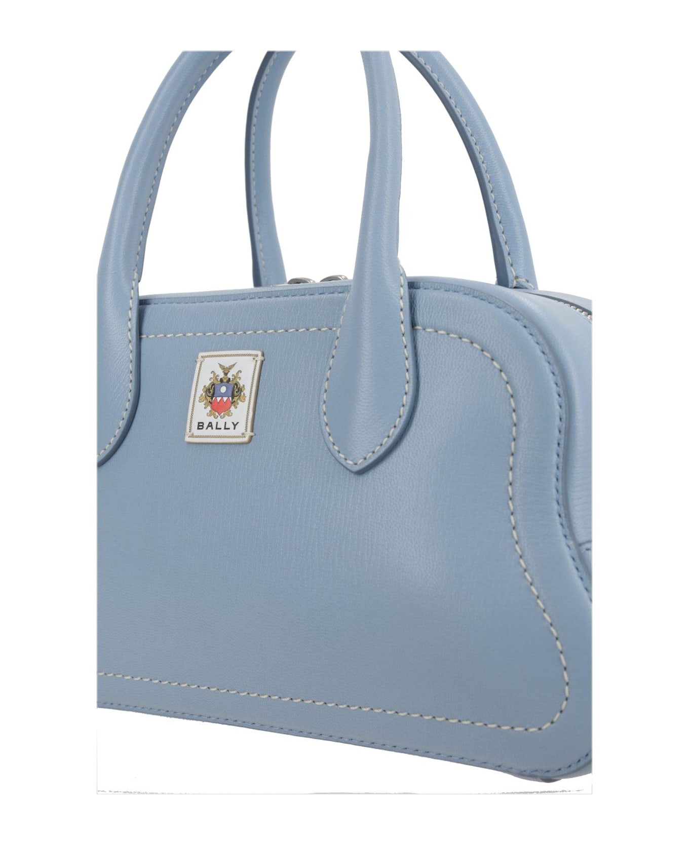 Bally Top Handle Tote Bag - Gnawed Blue
