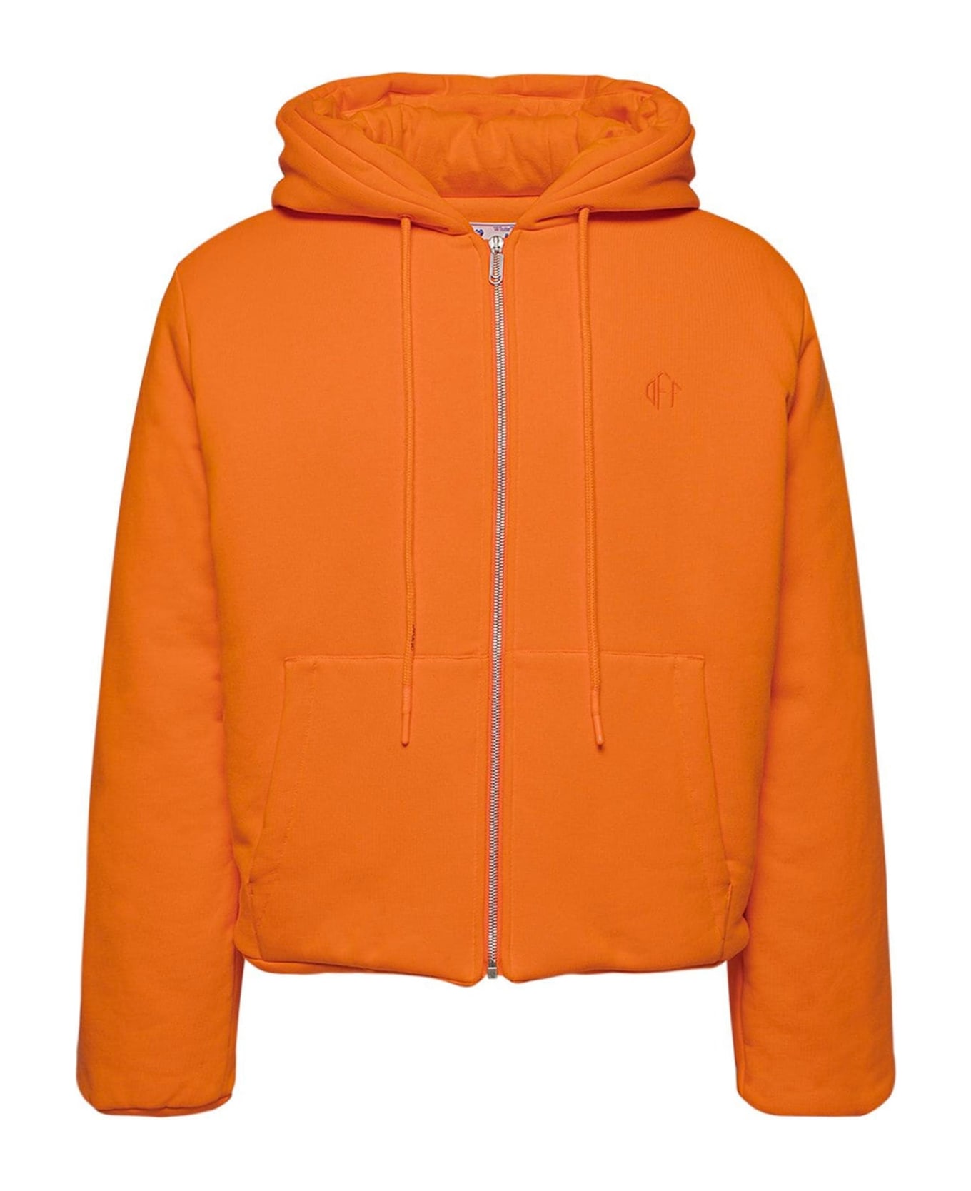 Off-White Logo Zipped Sweatshirt - Orange