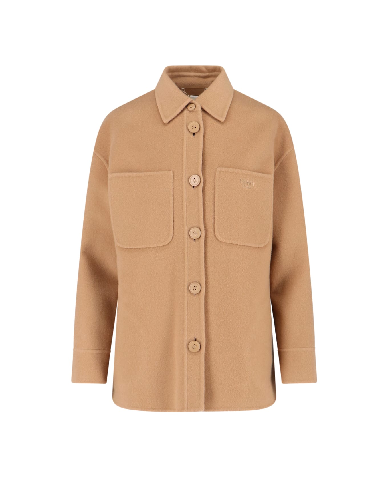Fendi Cashmere Shirt Jacket - Brown