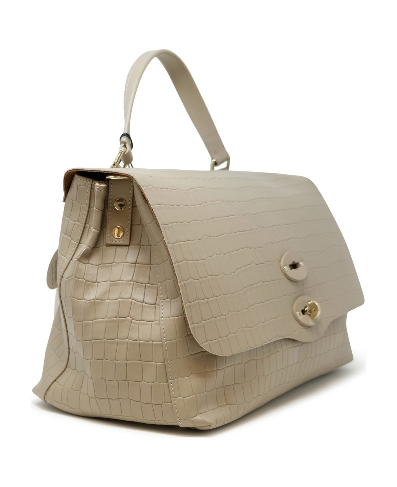Zanellato 068090-0740000-z1110 Beige Postina Cayman M Leather Handbag - BEIGE