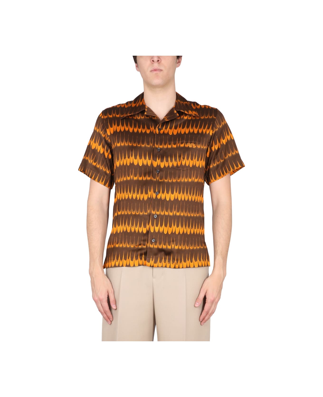 Wales Bonner Rhythm Shirt - BROWN