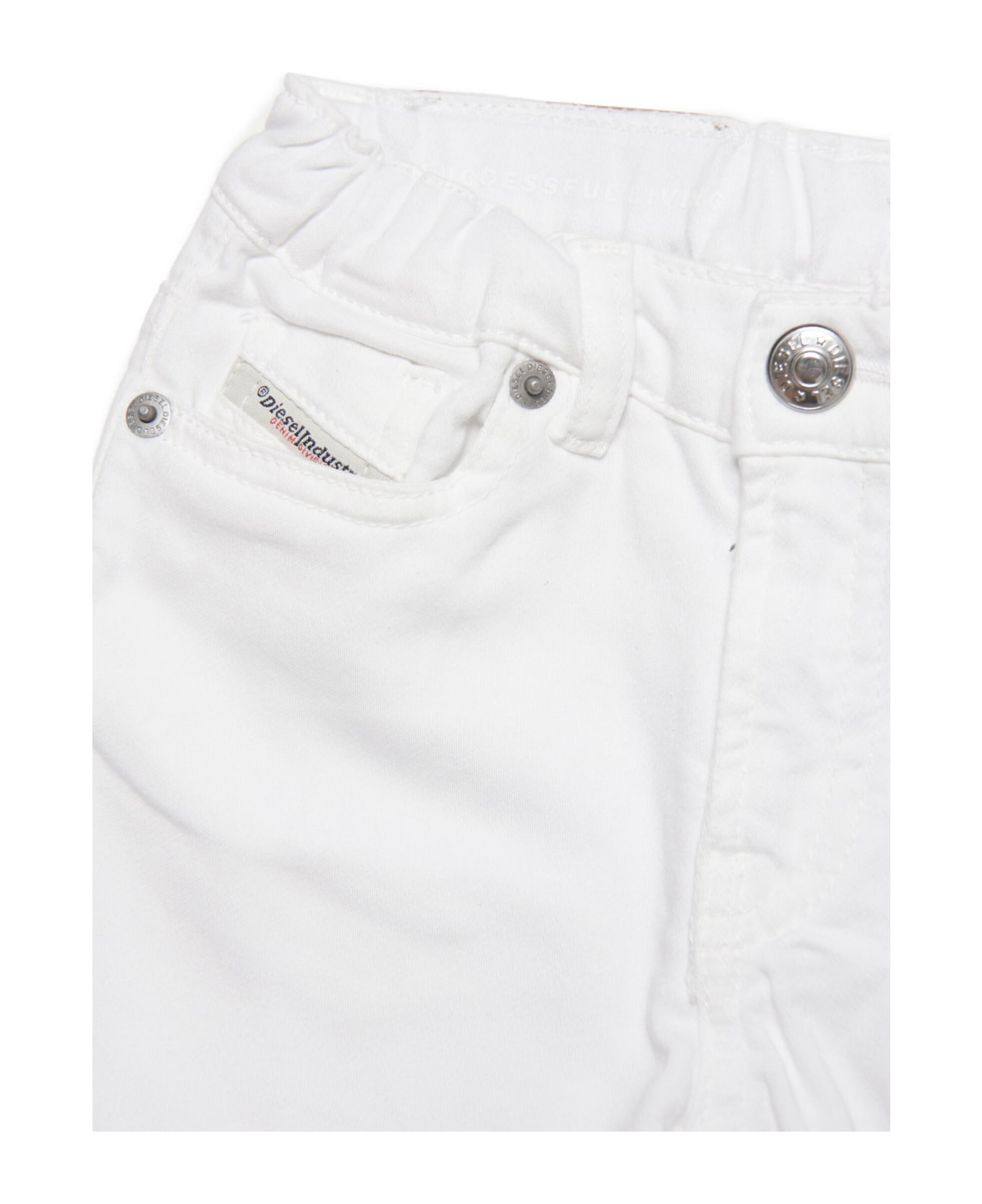 Diesel Pgallyb Jjj Shorts Diesel White Joggjeans® Denim Shorts - White