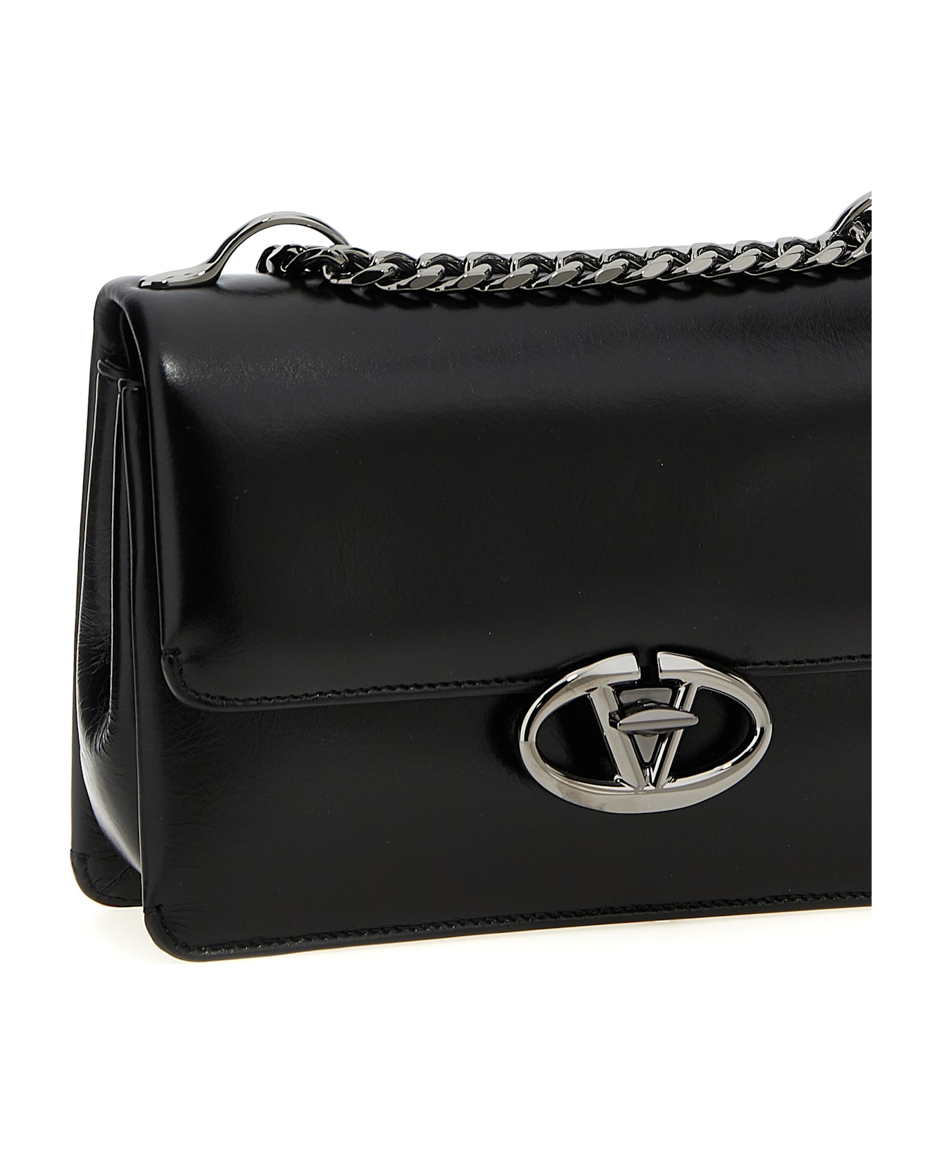 Valentino Garavani 'vlogo Locker' Shoulder Bag - Black