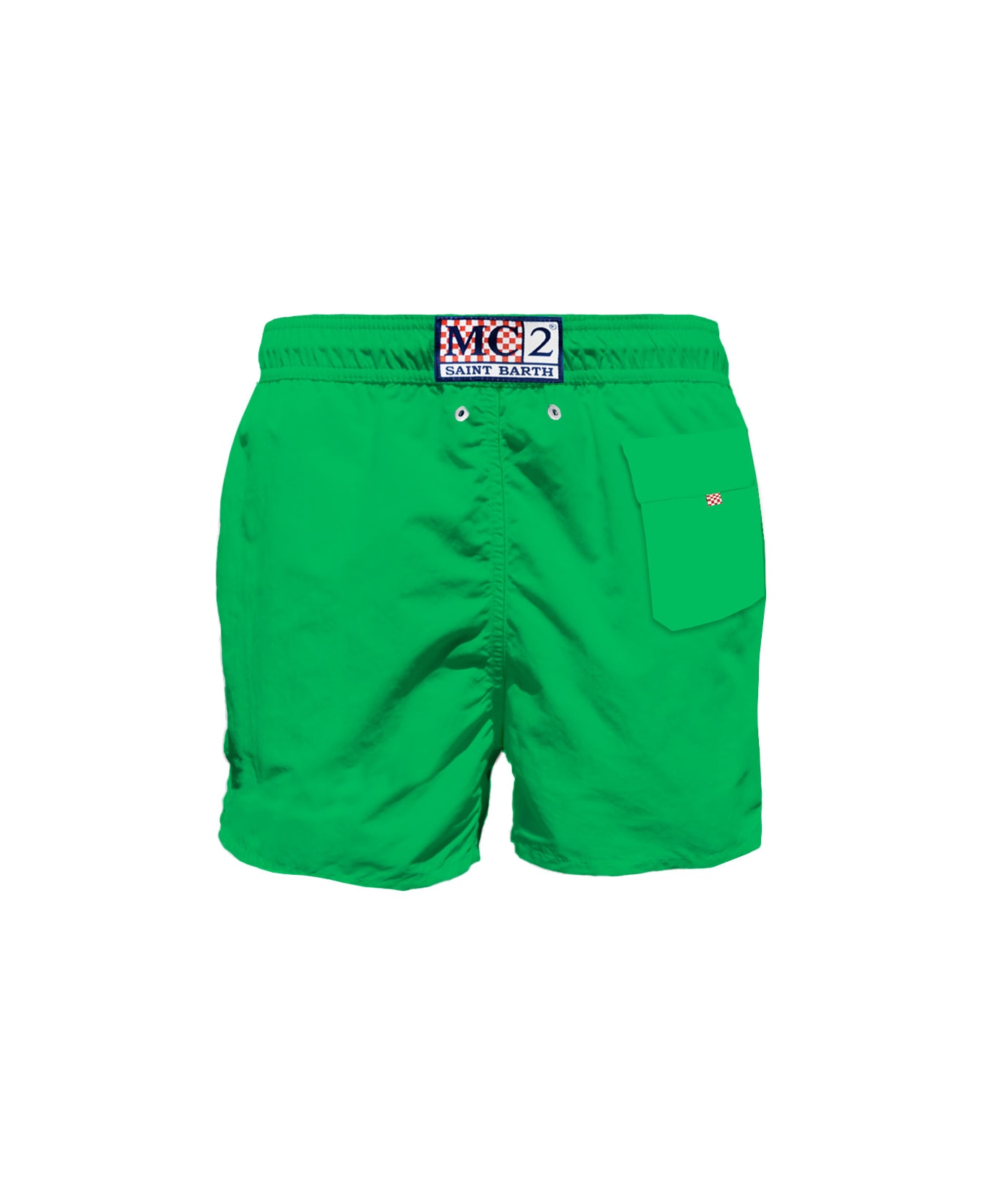 MC2 Saint Barth Green Man Swim Shorts With Pocket - GREEN スイムトランクス