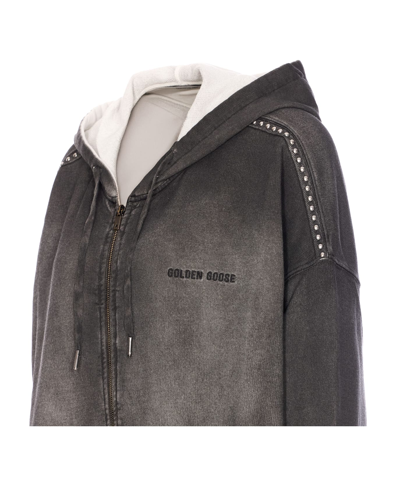 Golden Goose Zip Up Sweatshirt - Grey