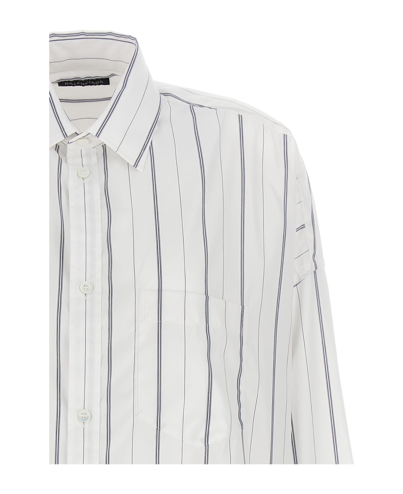 Balenciaga Cocoon Shirt - White Navy シャツ