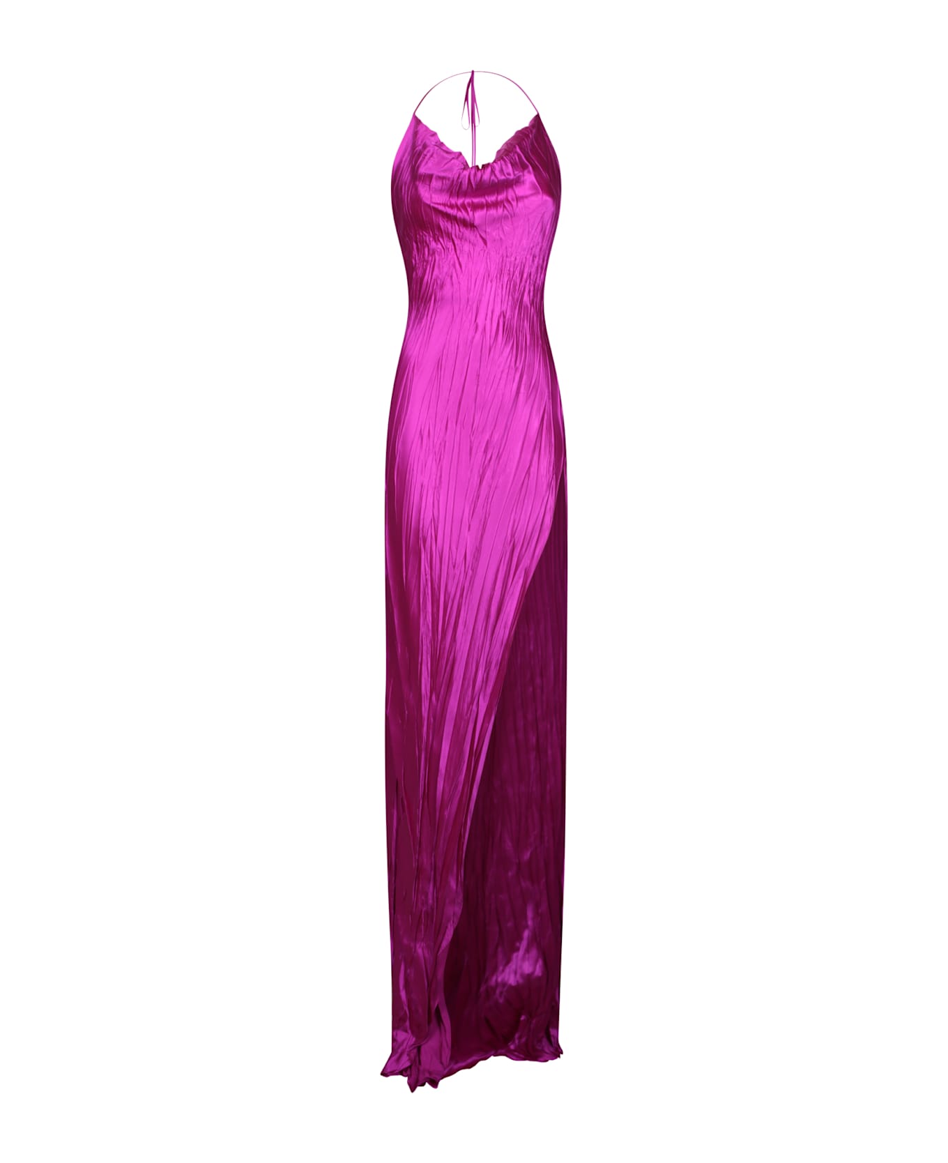 Roberto Cavalli Bougainvillea Fuchsia Long Slip Dress - Pink