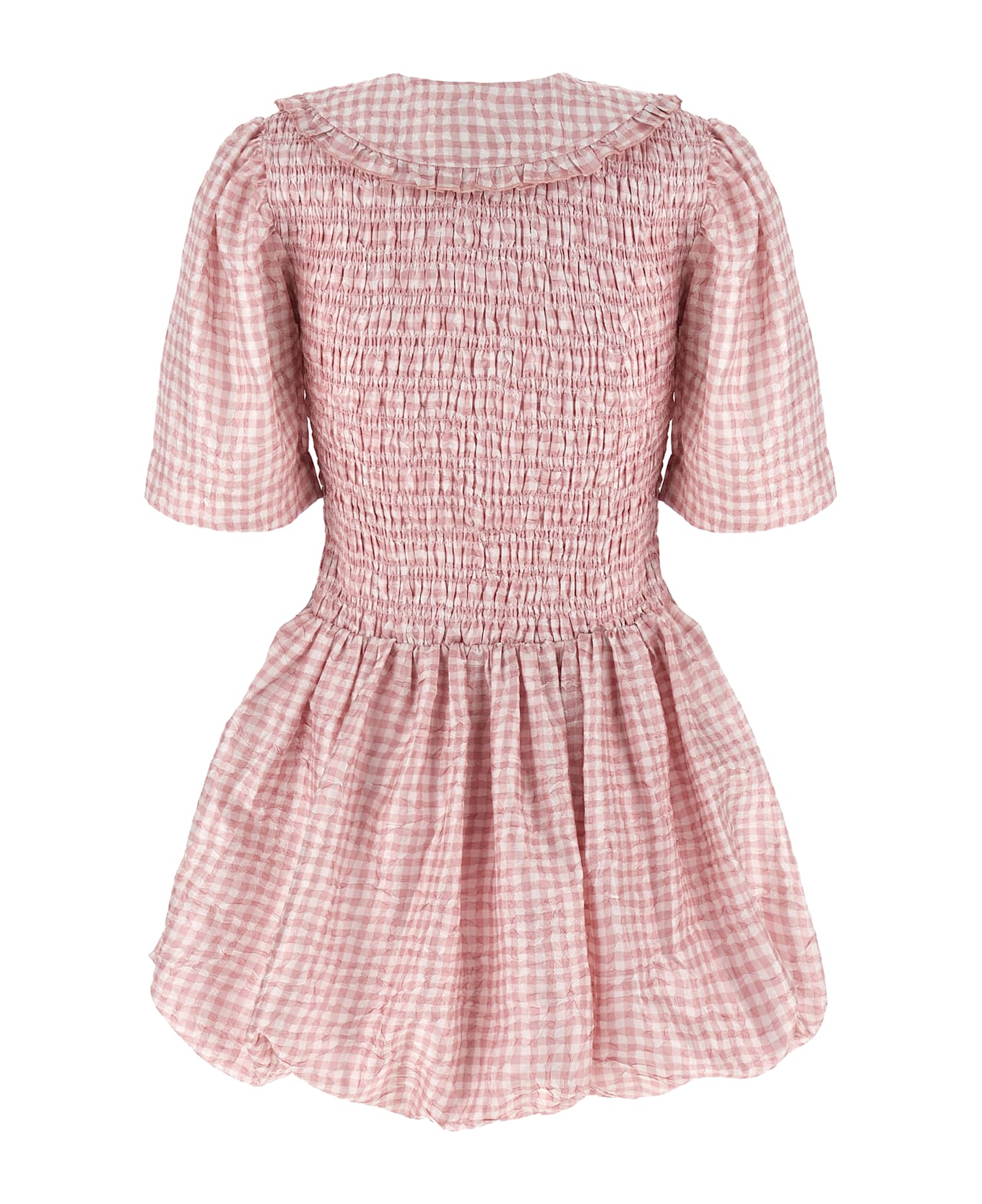 Ganni 
pink Check
 Dress - Pink