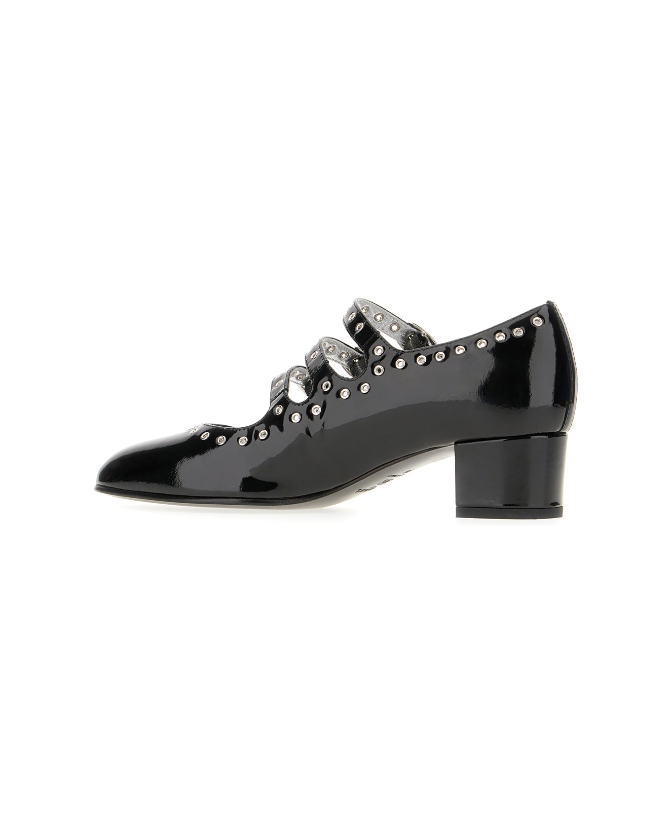 Carel Black Leather Camden Pumps - BLACK