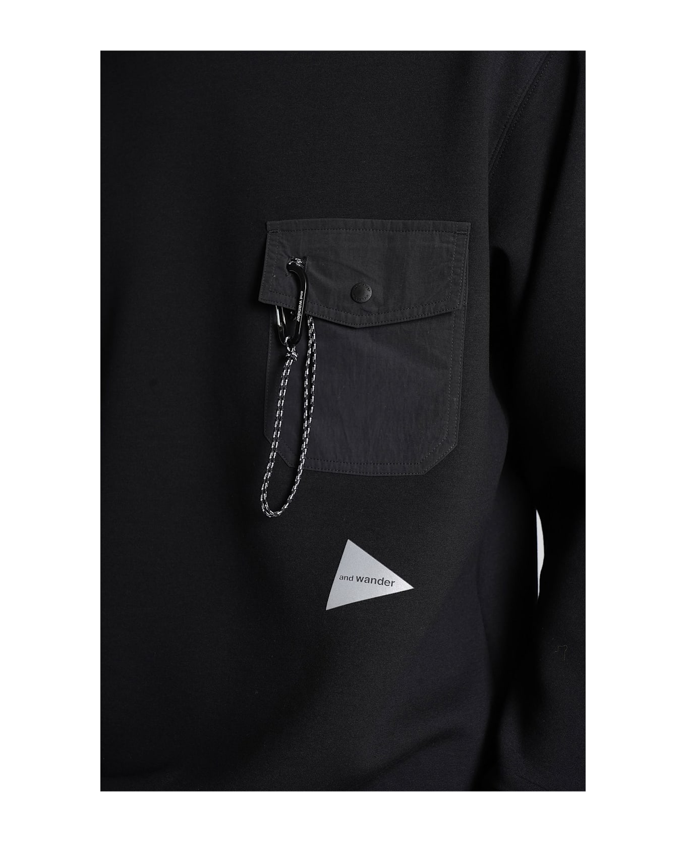 And Wander Sweatshirt In Black Polyester - black