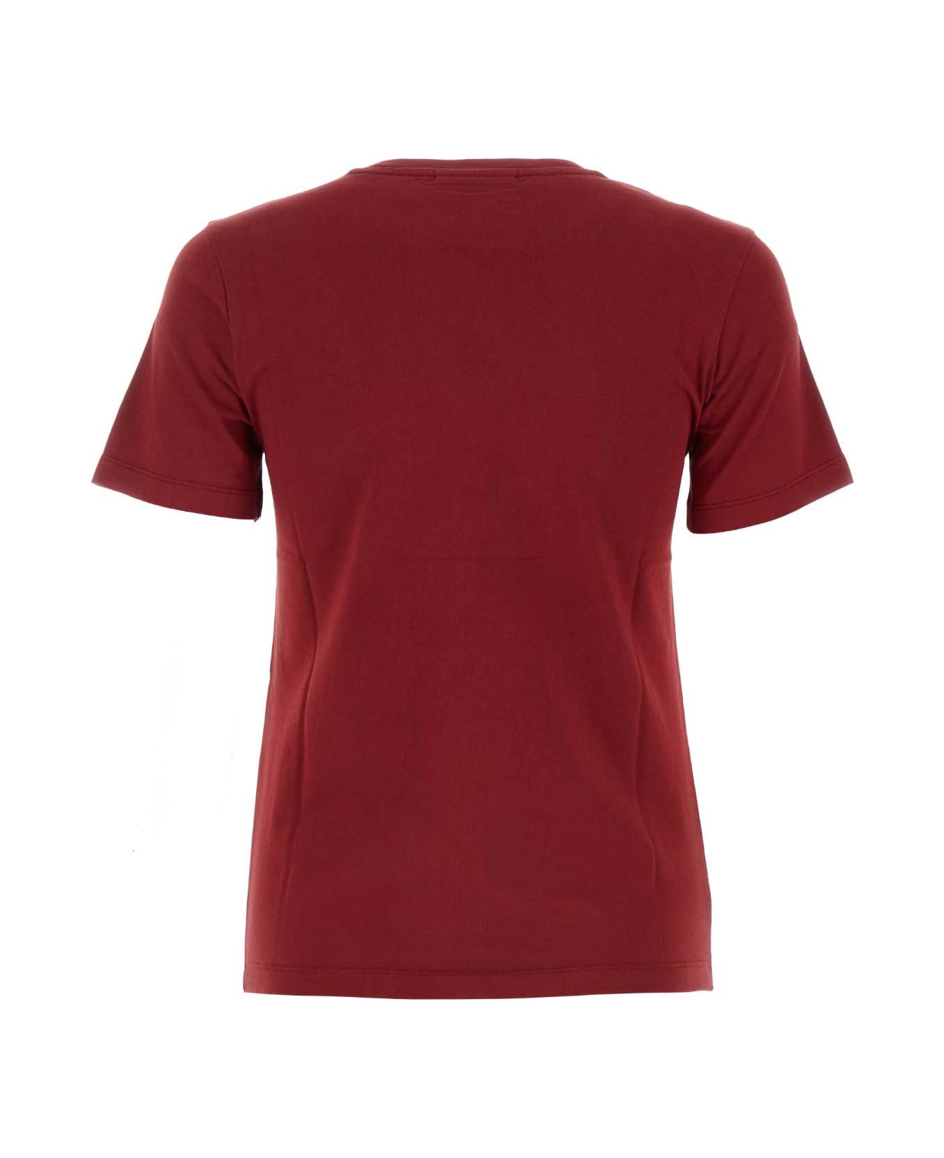 Maison Kitsuné Brick Red Cotton T-shirt - BRICKRED