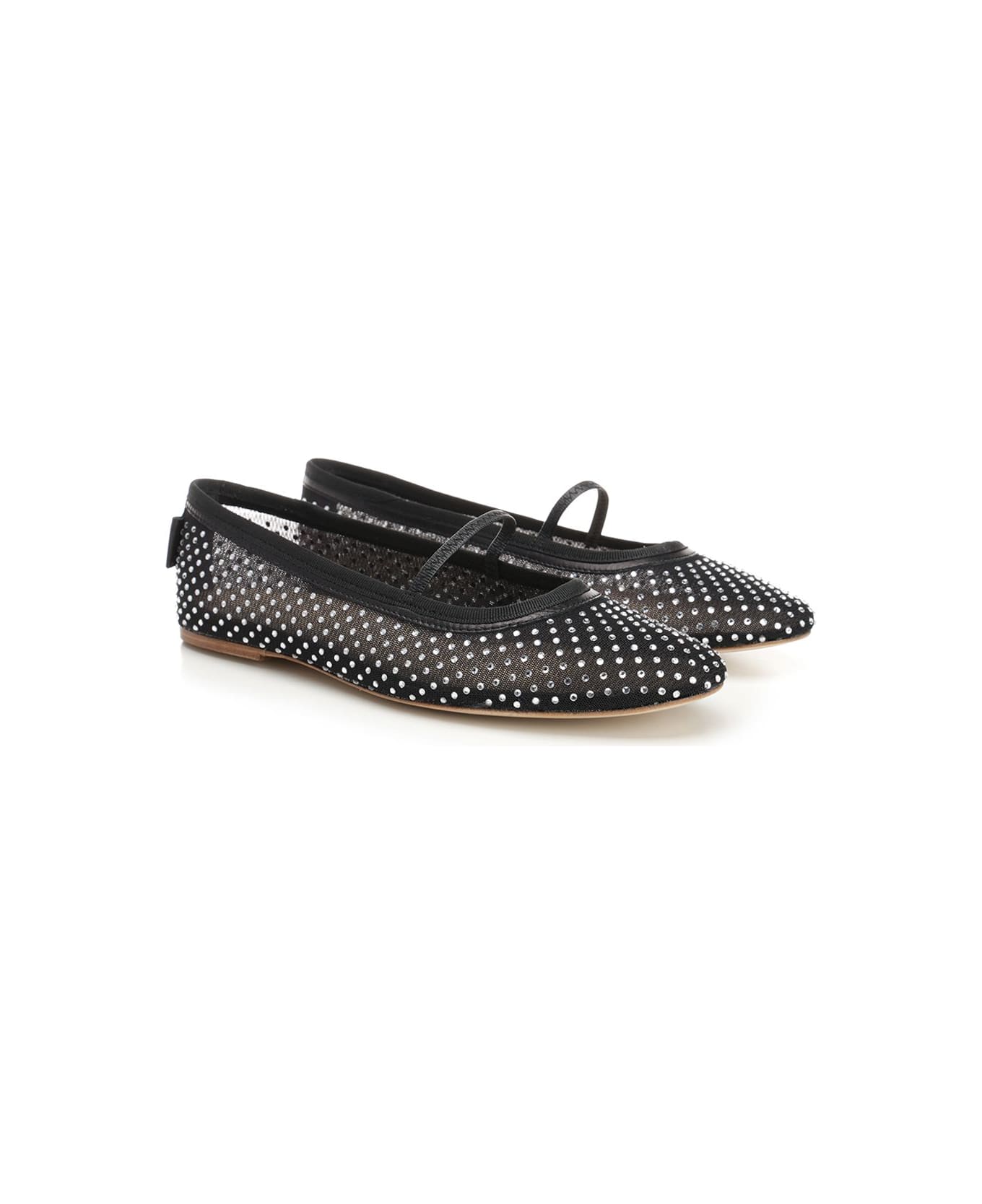 A.P.C. Transparent "swan" Ballet Flats - Black