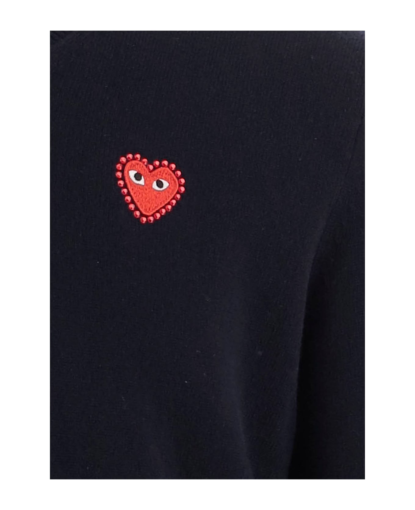 Comme des Garçons Play Wolf Sweater With Logo - Blue