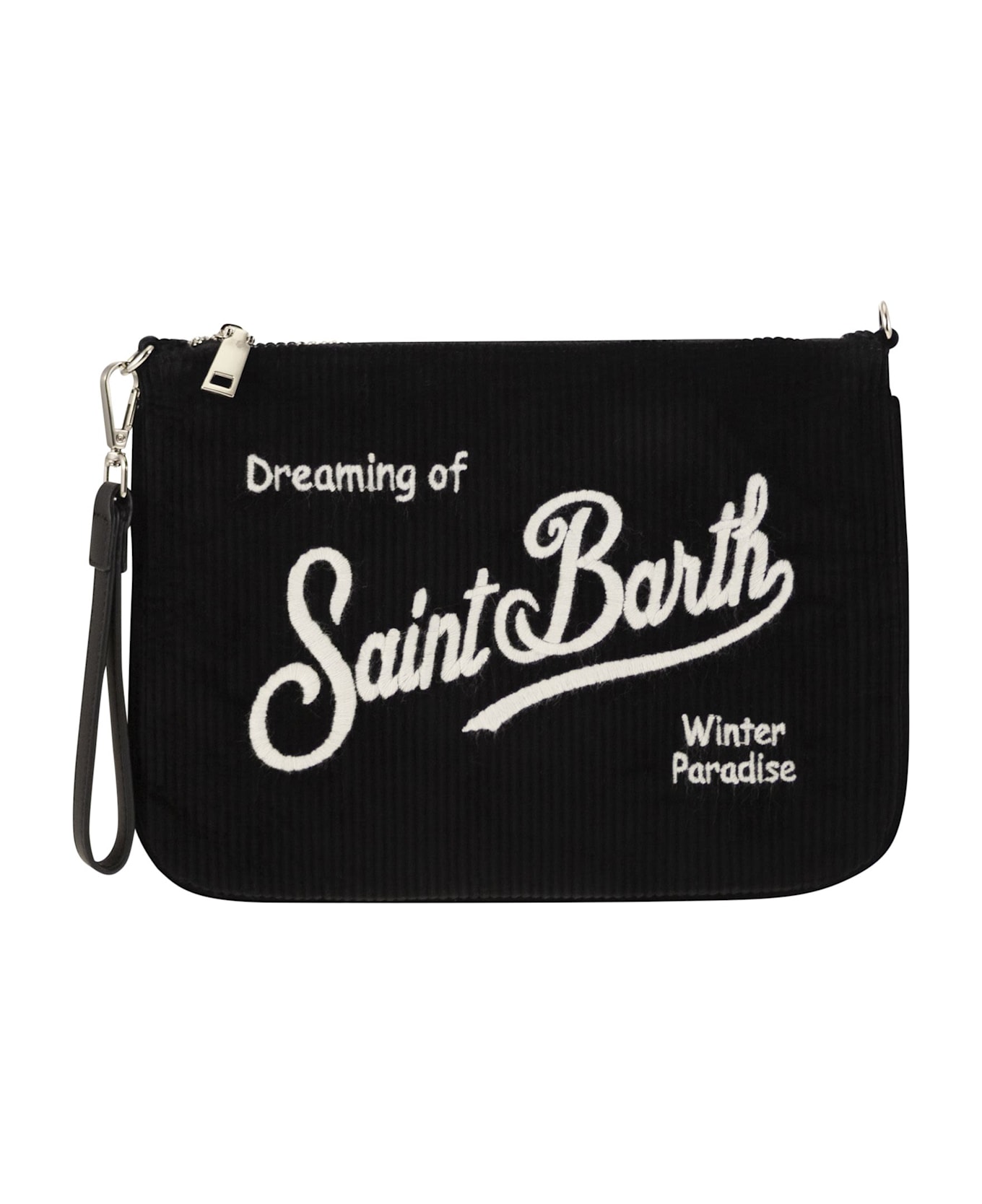 MC2 Saint Barth Pochette Bag With Shoulder Strap - Black