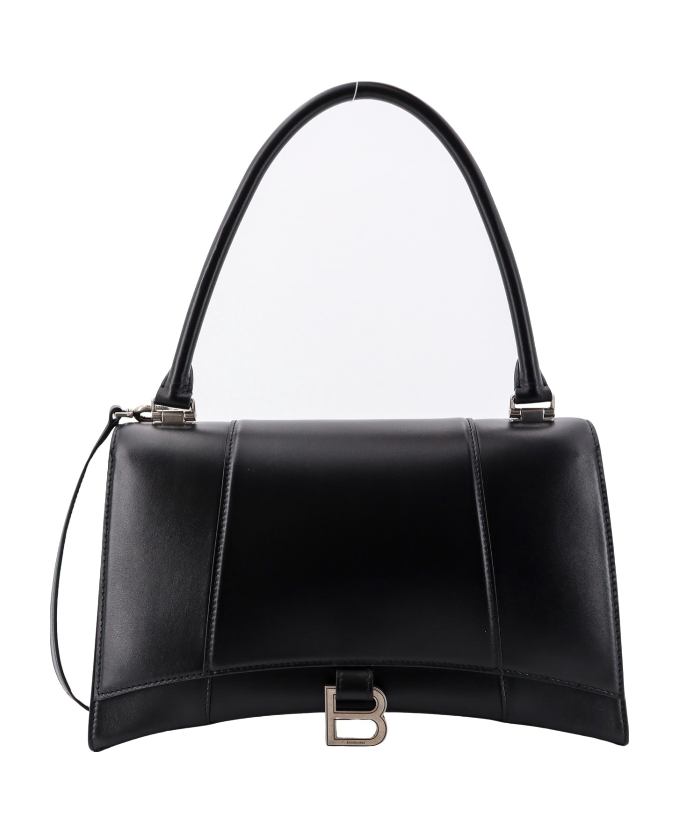 Balenciaga Hourglass Hinge Shoulder Bag - Black