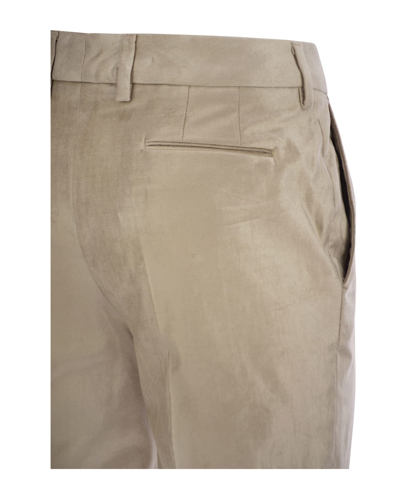 PT Torino New York - Velvet Trousers - Ivory