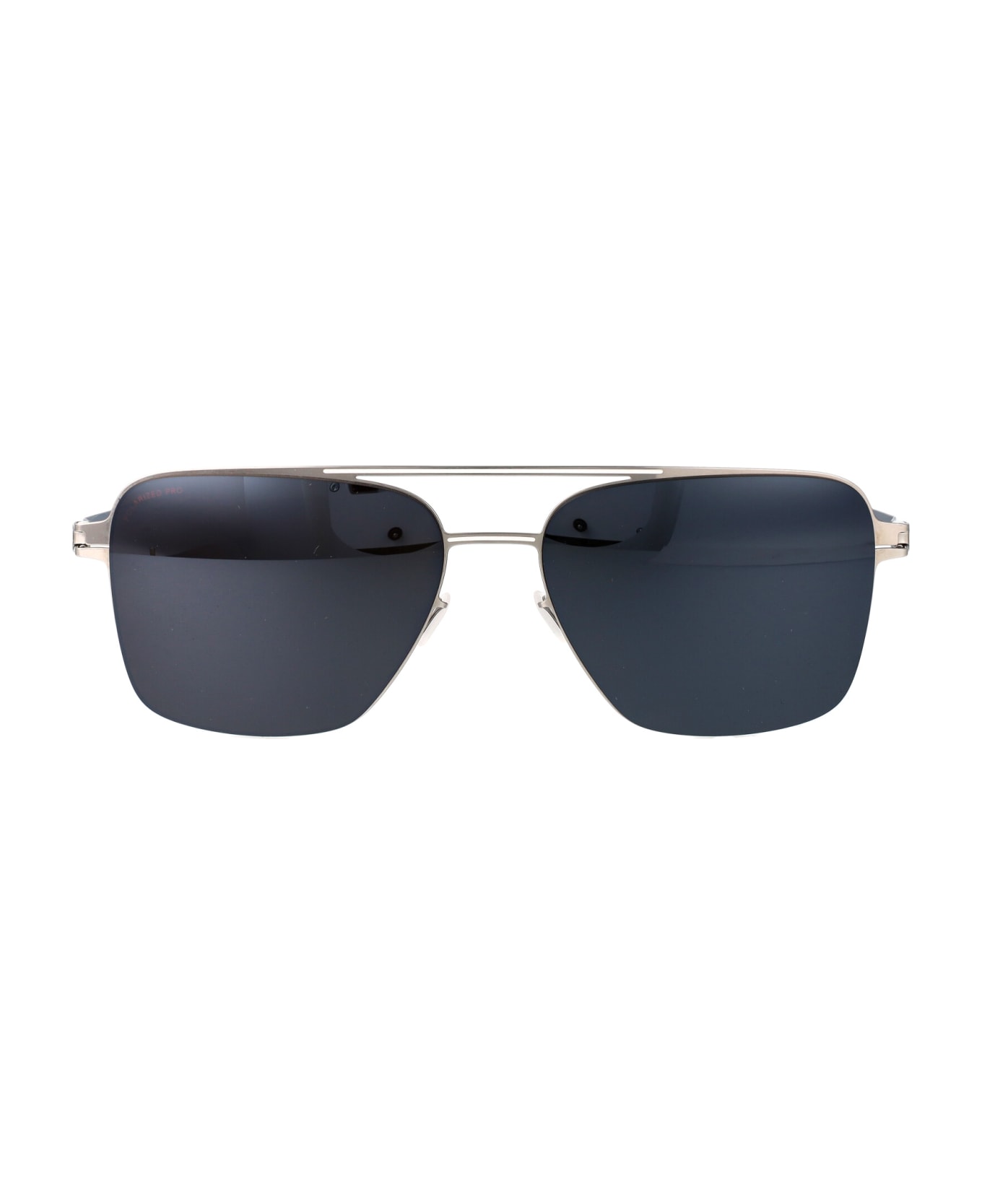 Mykita Bernie Sunglasses - 459 Silver/White PolProHiConBrownSL/F