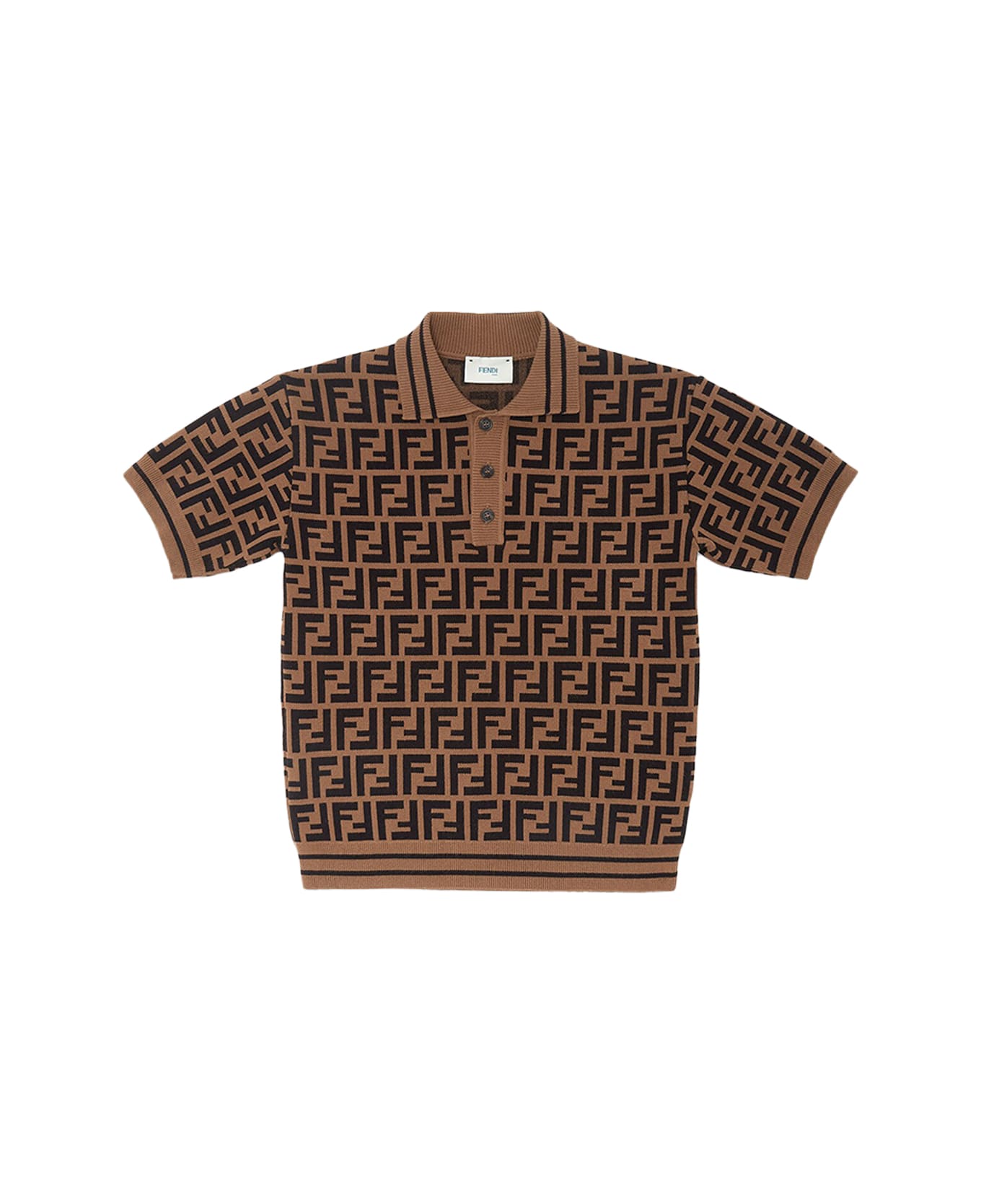 Fendi Ff Knit Polo - Pumpkin Tシャツ＆ポロシャツ