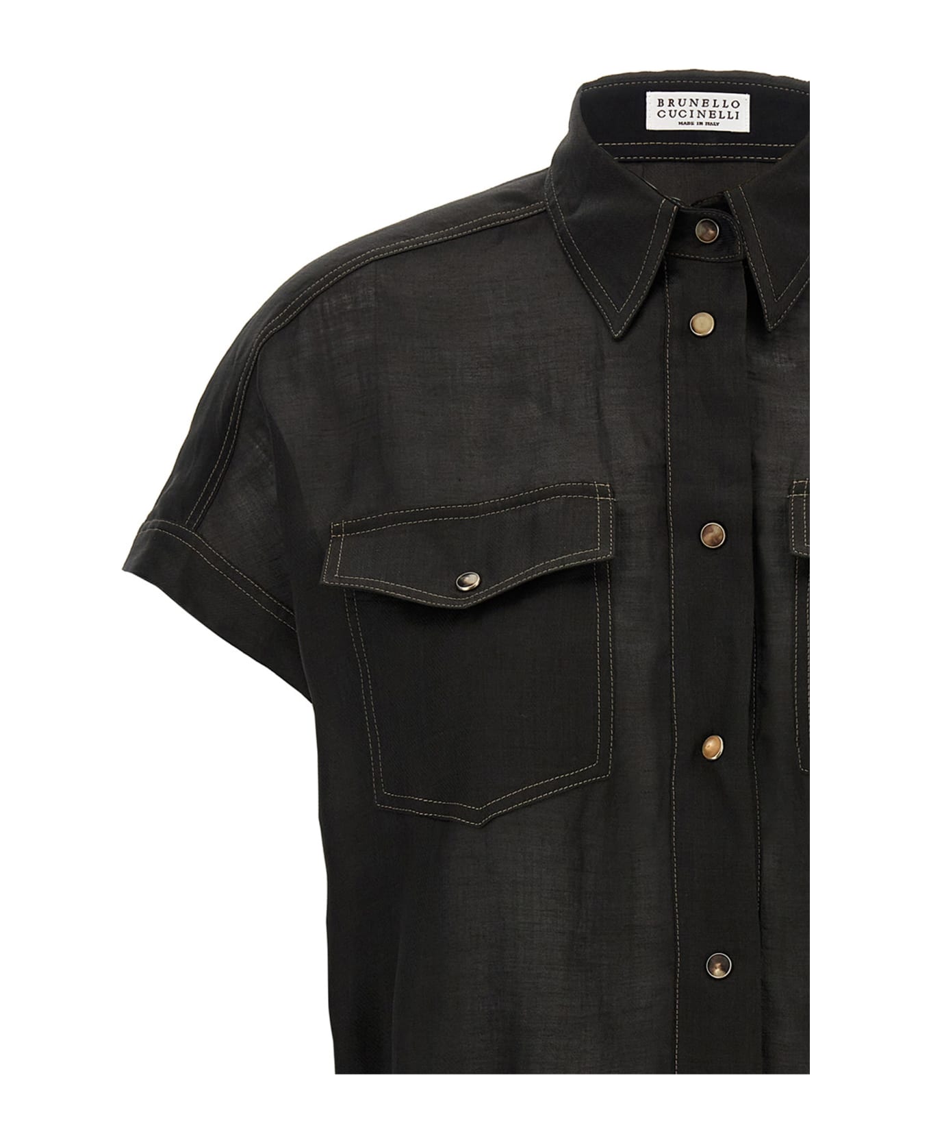 Brunello Cucinelli 'monile' Shirt - Black   シャツ