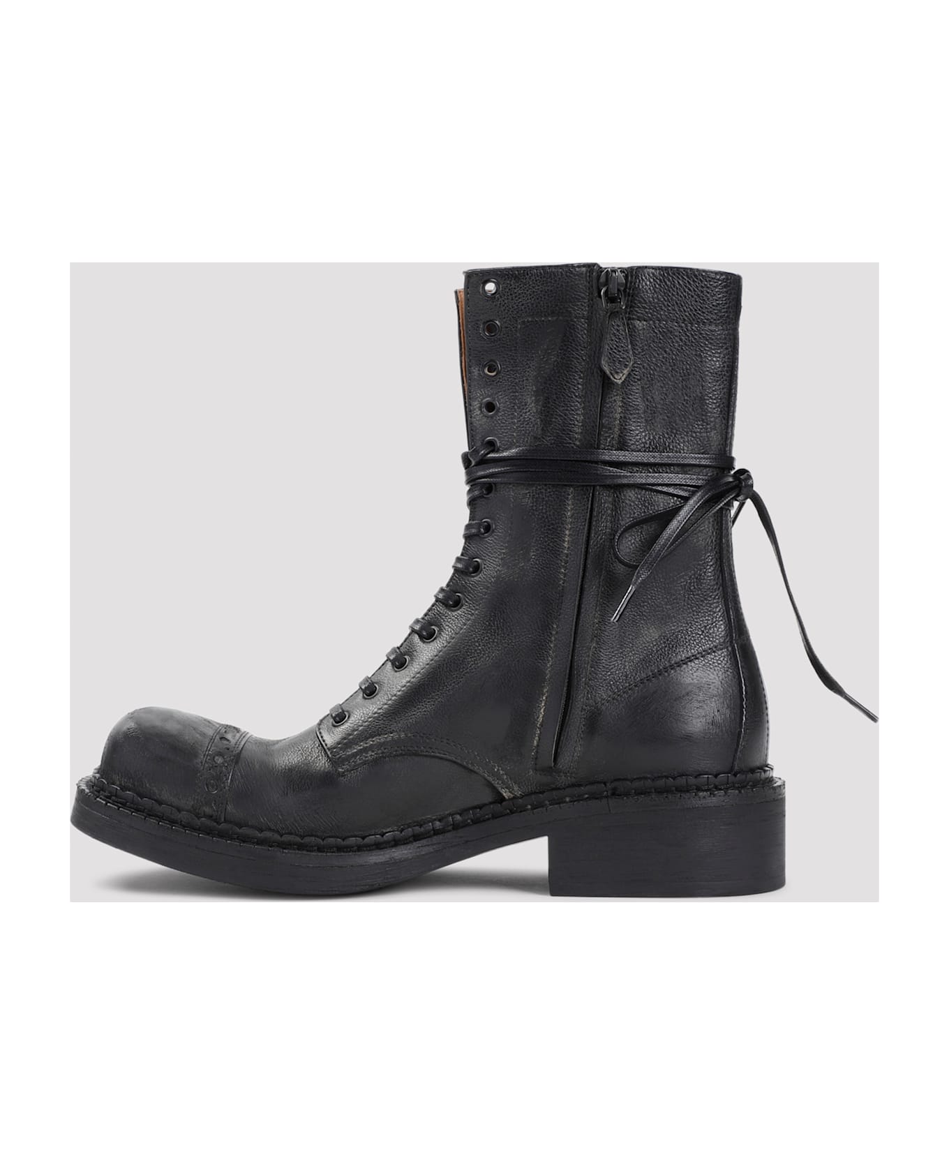 Miu Miu Laced Ankle Boots - Nero