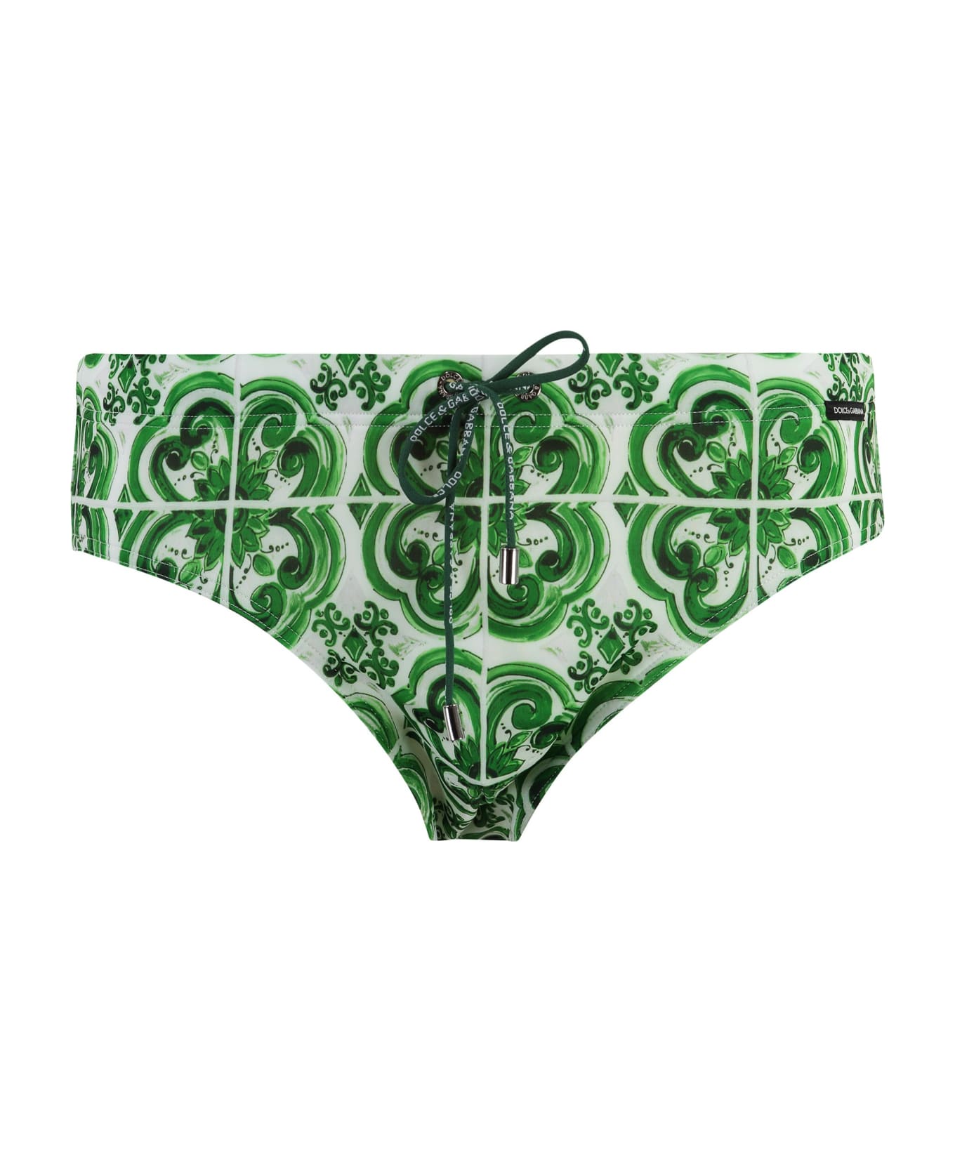 Dolce & Gabbana Printed Bikini Hipster - green