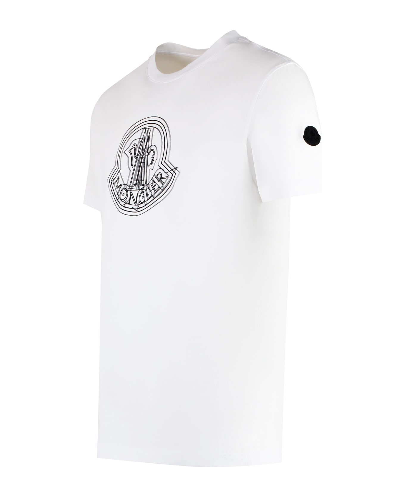 Moncler Cotton Crew-neck T-shirt - Nero